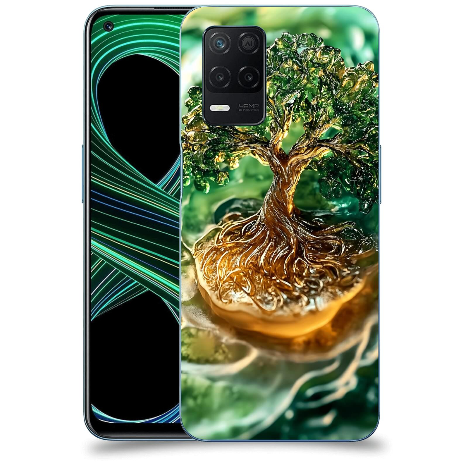 ACOVER Kryt na mobil Realme 8 5G - Golden Moss III