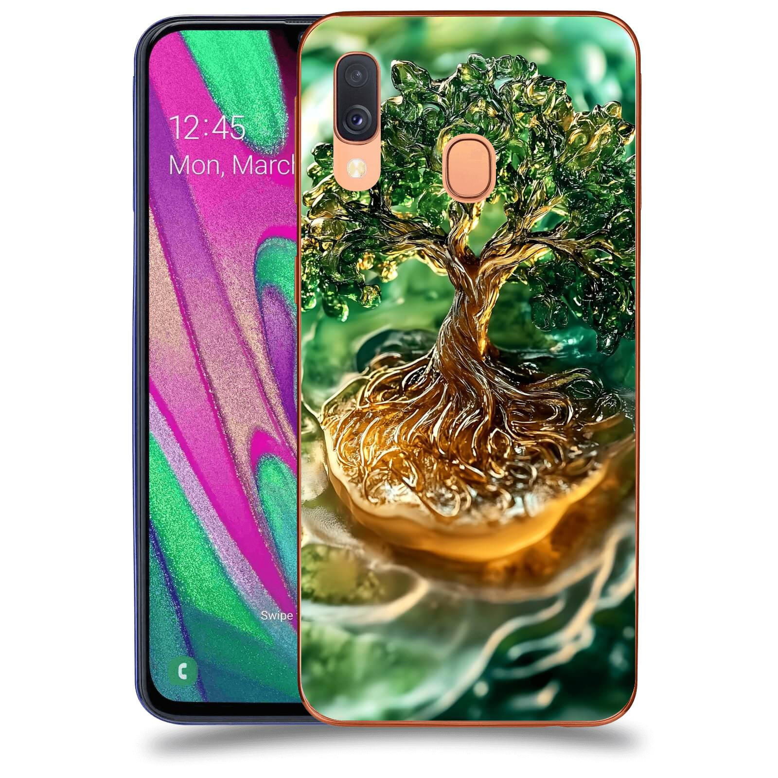 ACOVER Kryt na mobil Samsung Galaxy A40 A405F - Golden Moss III