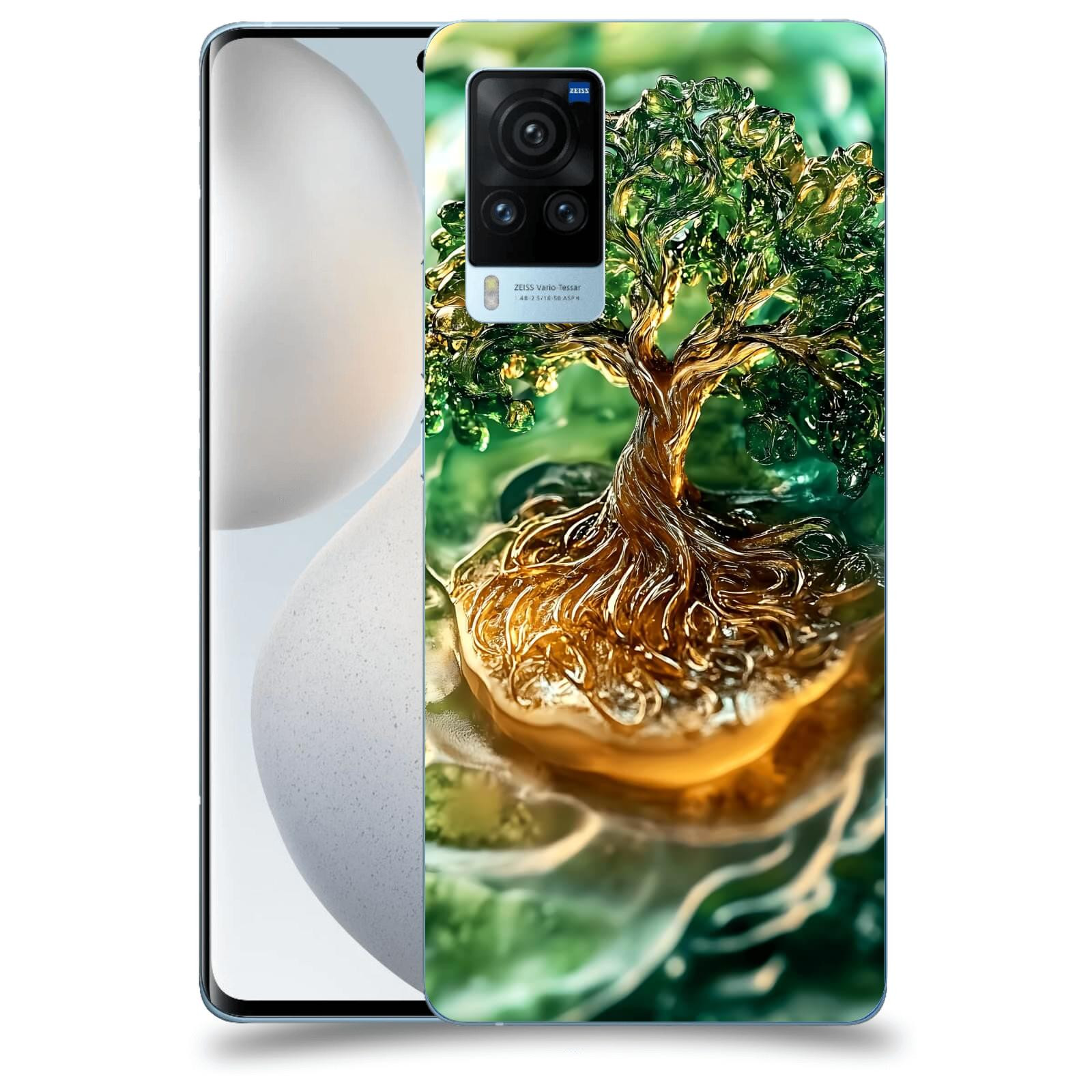 ACOVER Kryt na mobil Vivo X60 Pro 5G - Golden Moss III