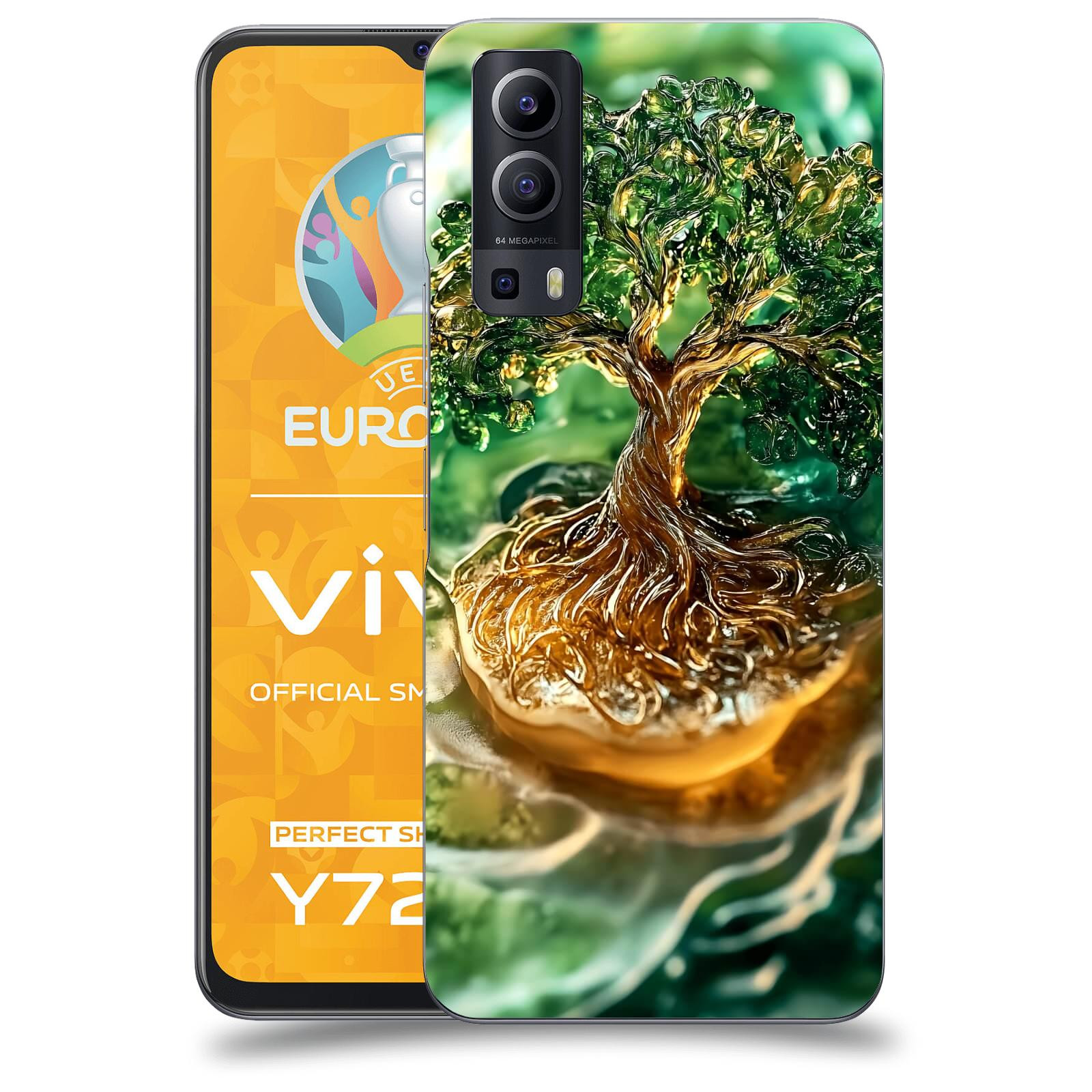 ACOVER Kryt na mobil Vivo Y72 5G - Golden Moss III