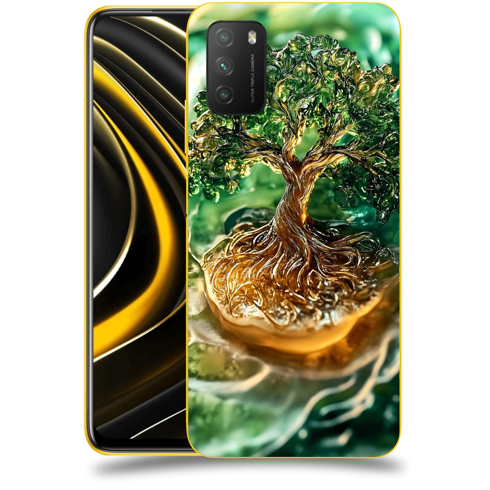 ACOVER Kryt na mobil Xiaomi Poco M3 - Golden Moss III