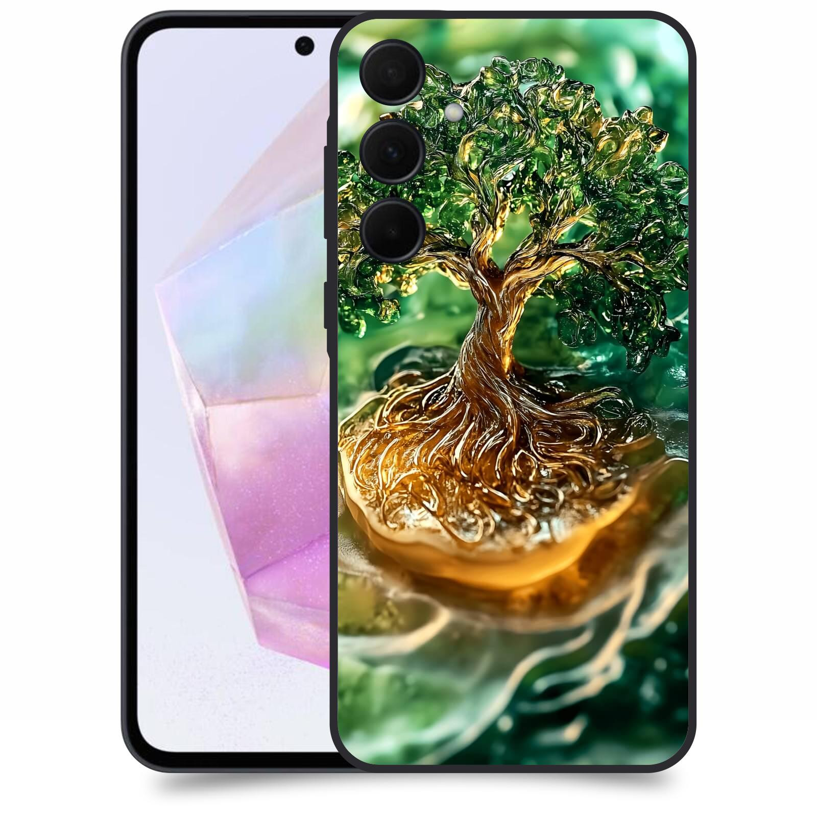 ACOVER Kryt na mobil Samsung Galaxy A35 5G - Golden Moss III