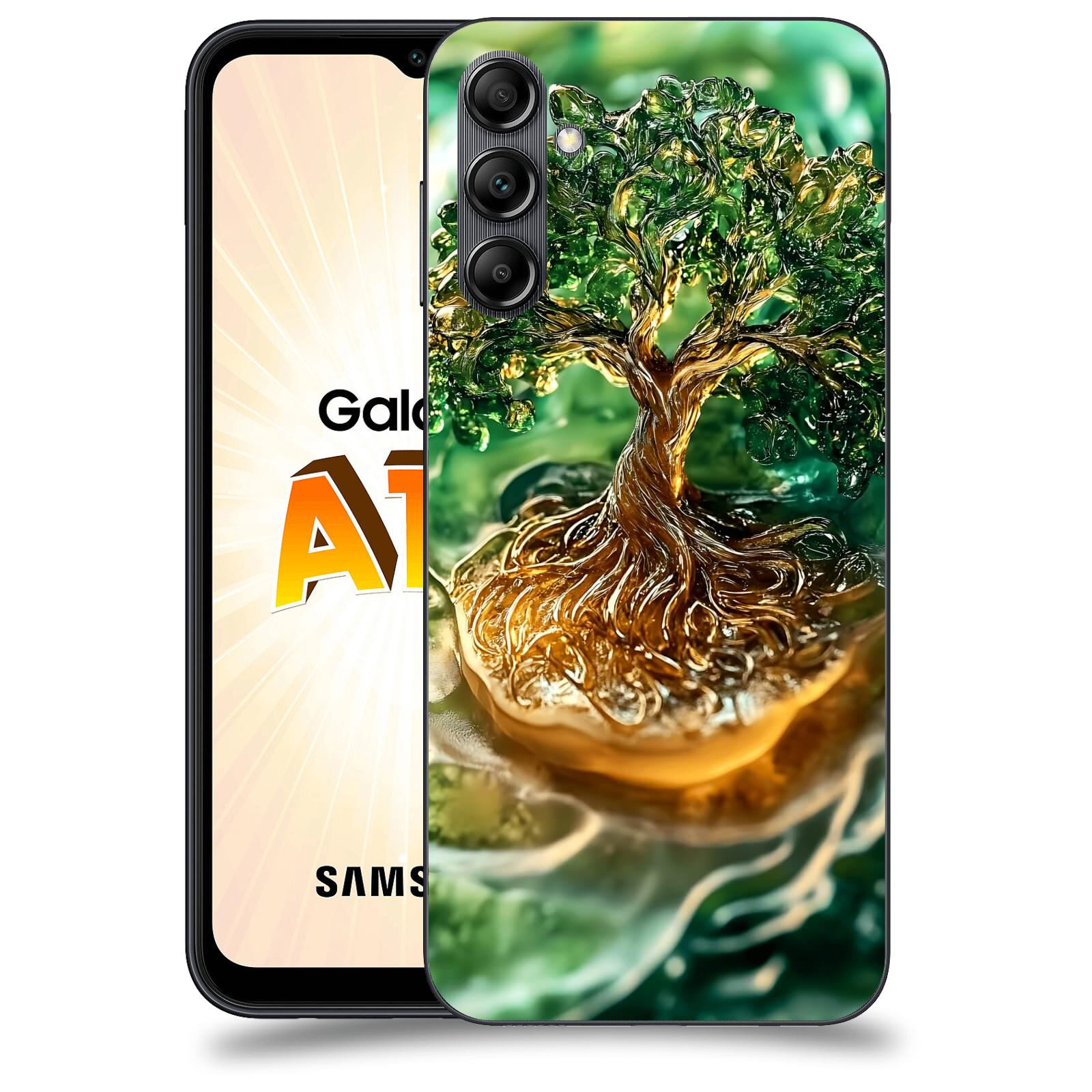 ACOVER Kryt na mobil Samsung Galaxy A14 LTE - Golden Moss III