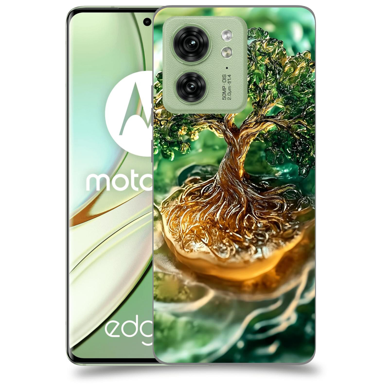 ACOVER Kryt na mobil Motorola EDGE 40 5G - Golden Moss III
