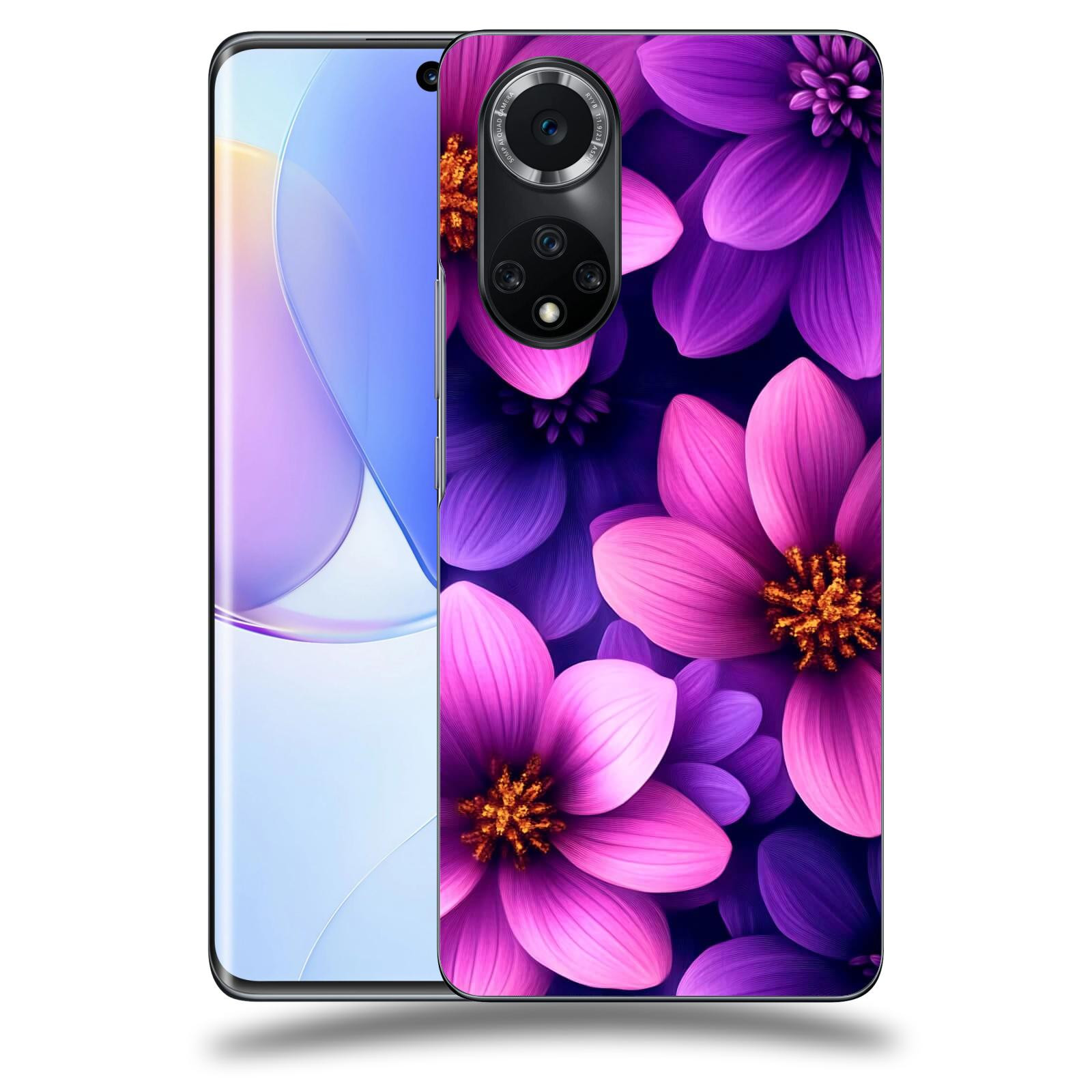 ACOVER Kryt na mobil Huawei Nova 9 - Fialové květiny