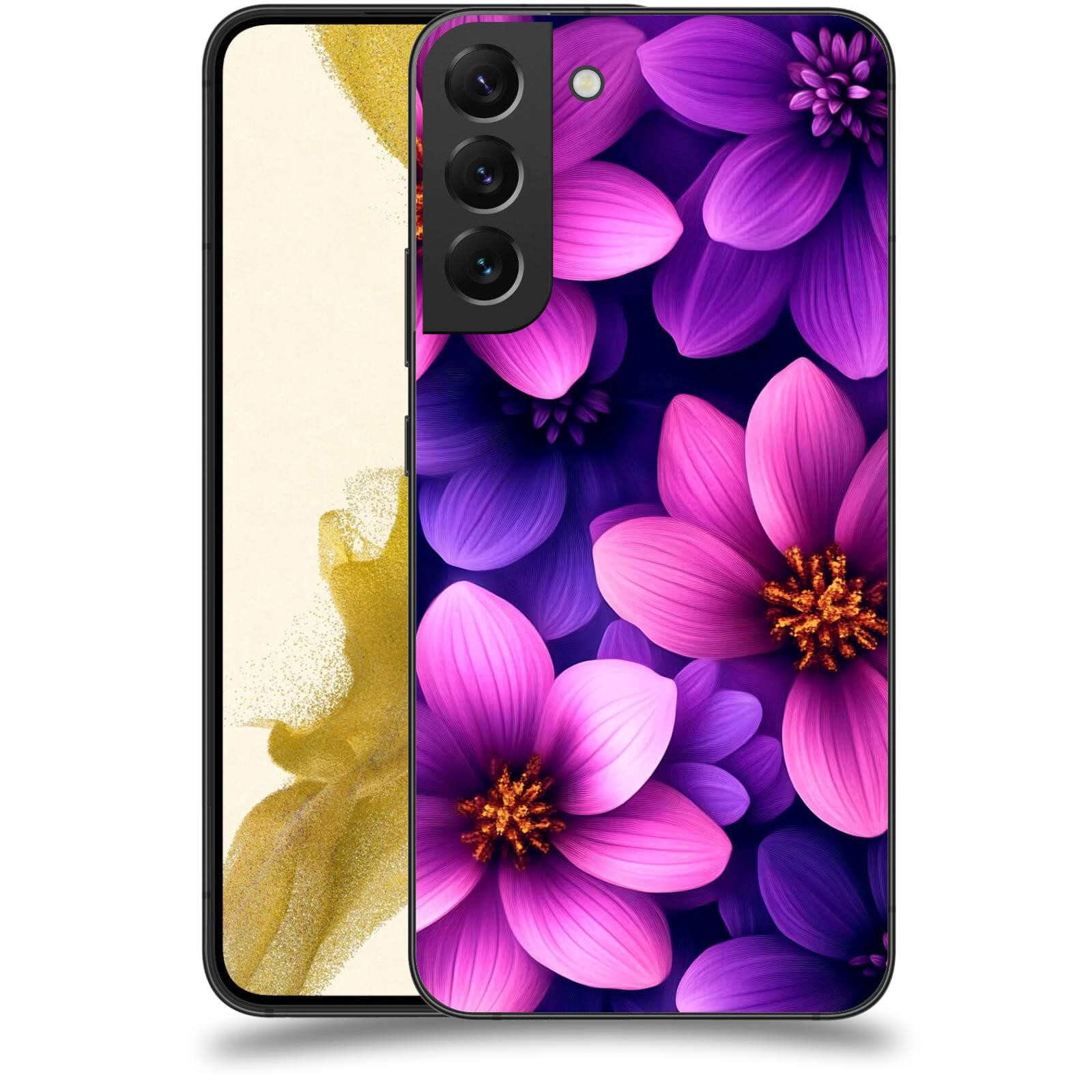 ACOVER Kryt na mobil Samsung Galaxy S22+ 5G - Fialové květiny
