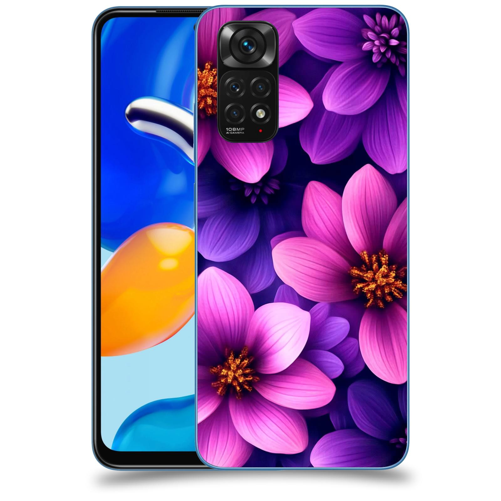 ACOVER Kryt na mobil Xiaomi Redmi Note 11S - Fialové květiny