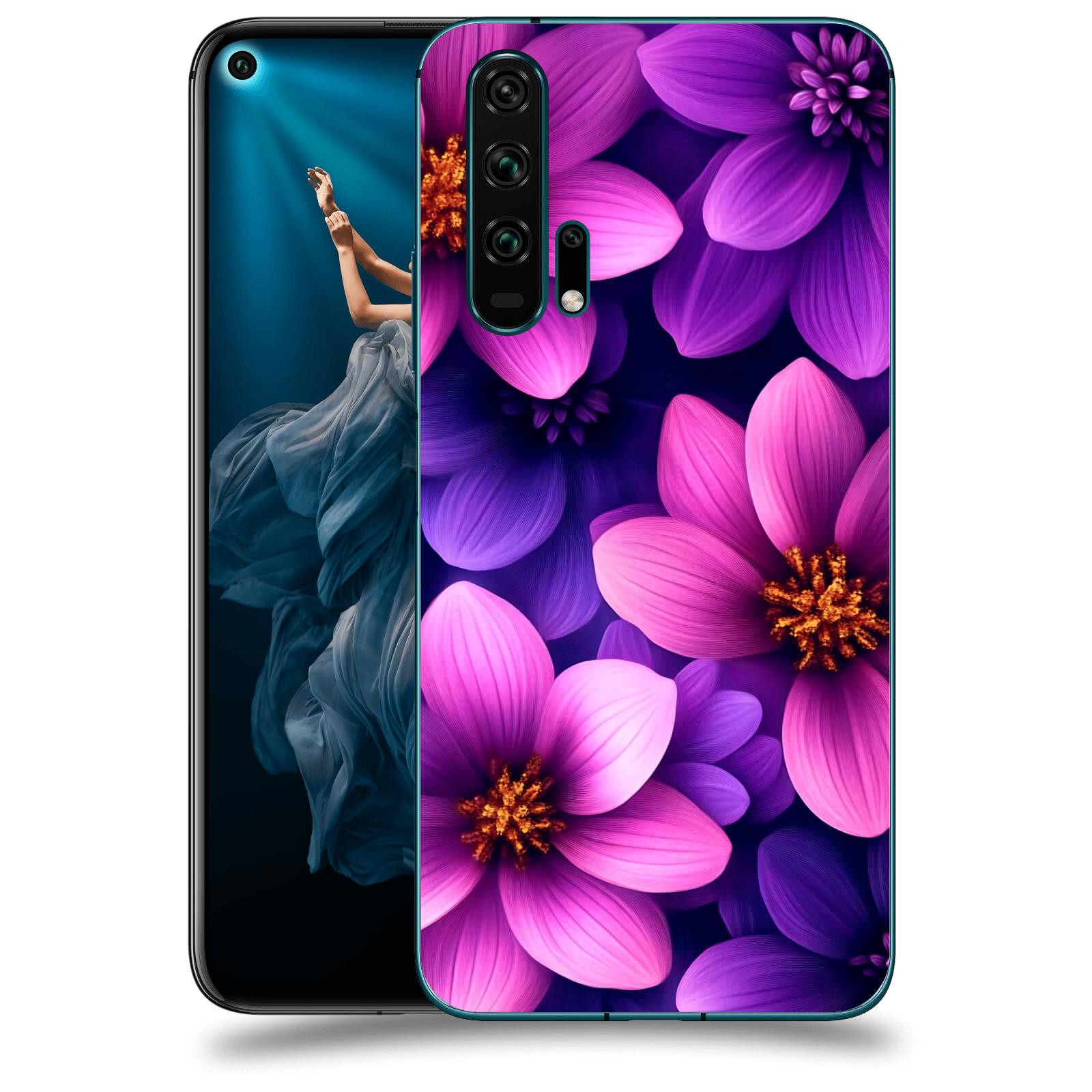 ACOVER Kryt na mobil Honor 20 Pro - Fialové květiny