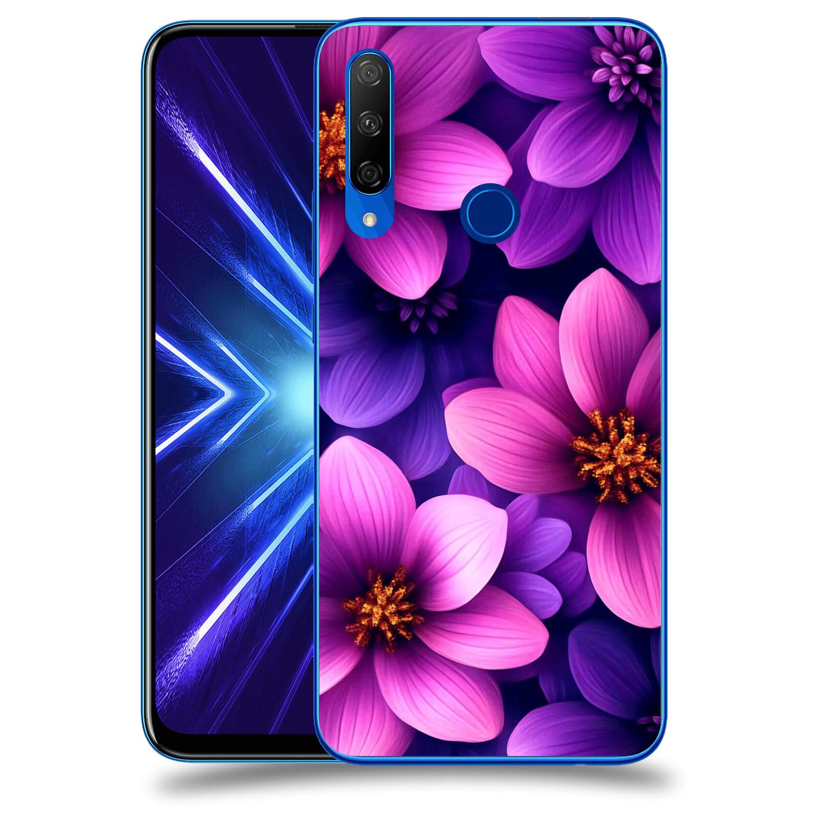 ACOVER Kryt na mobil Honor 9X - Fialové květiny