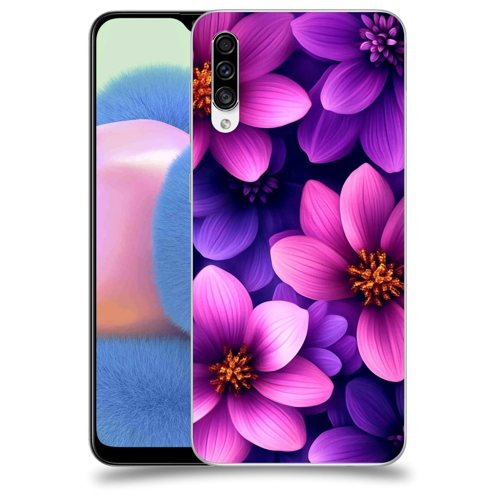 ACOVER Kryt na mobil Samsung Galaxy A30s A307F - Fialové květiny