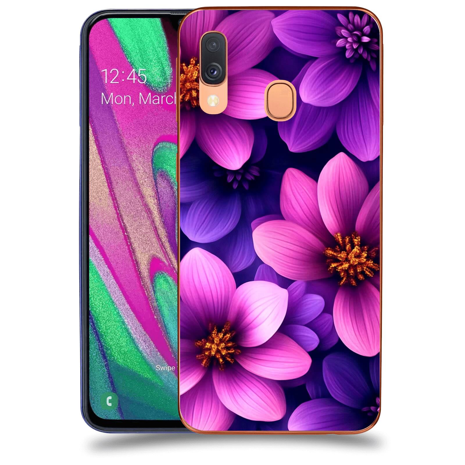 ACOVER Kryt na mobil Samsung Galaxy A40 A405F - Fialové květiny