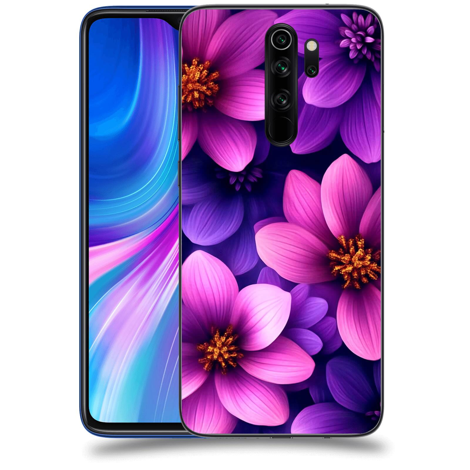 ACOVER Kryt na mobil Xiaomi Redmi Note 8 Pro - Fialové květiny