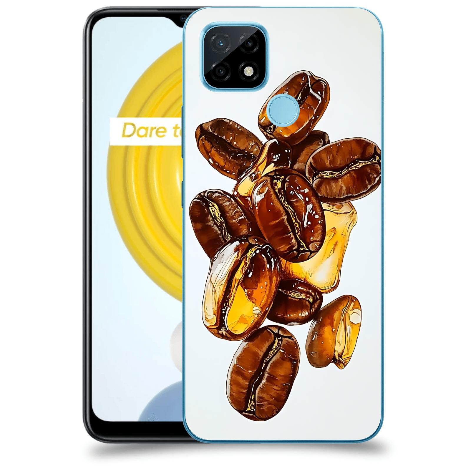 ACOVER Kryt na mobil Realme C21 - Karamelová energie