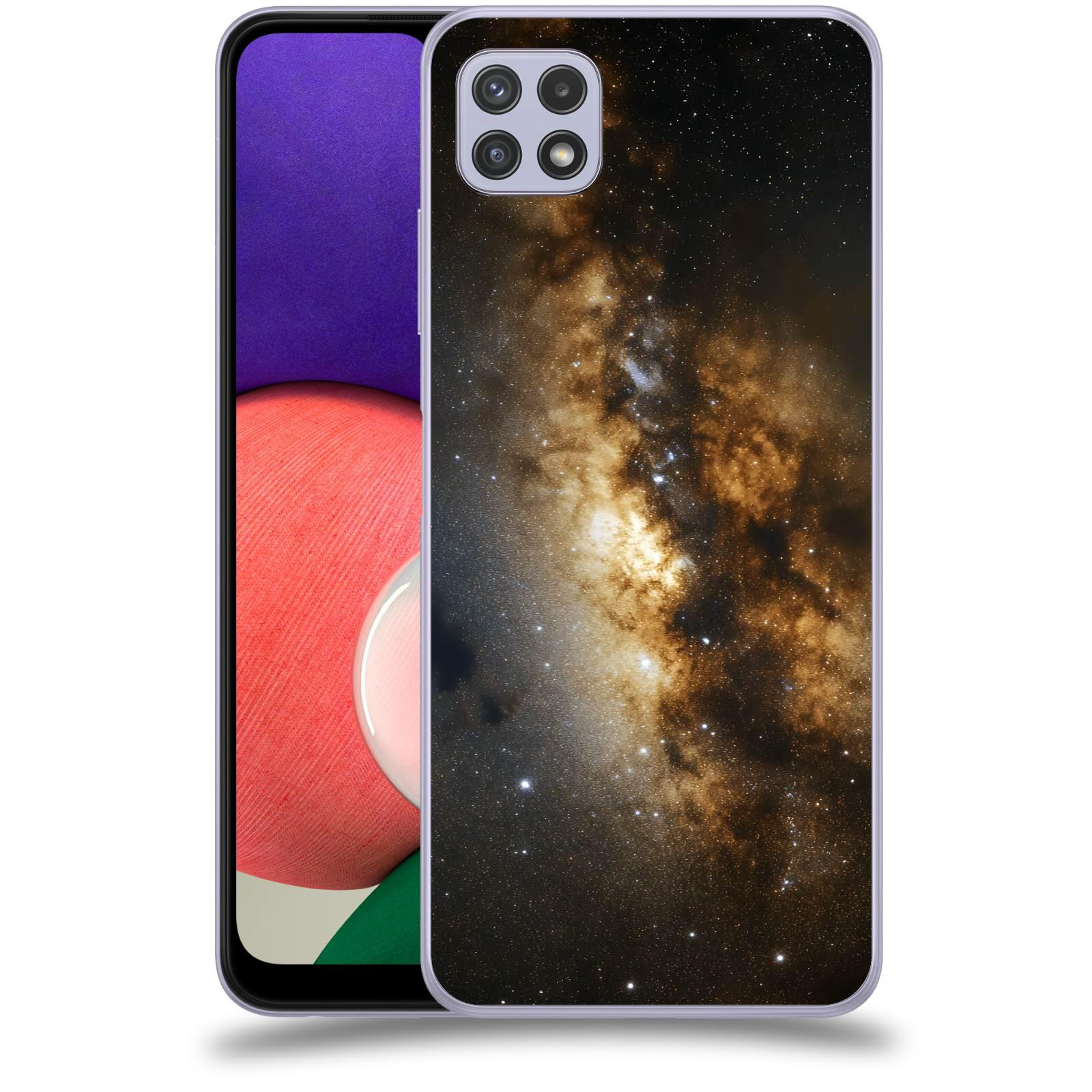 ACOVER Kryt na mobil Samsung Galaxy A22 5G A226B - Kosmický oheň