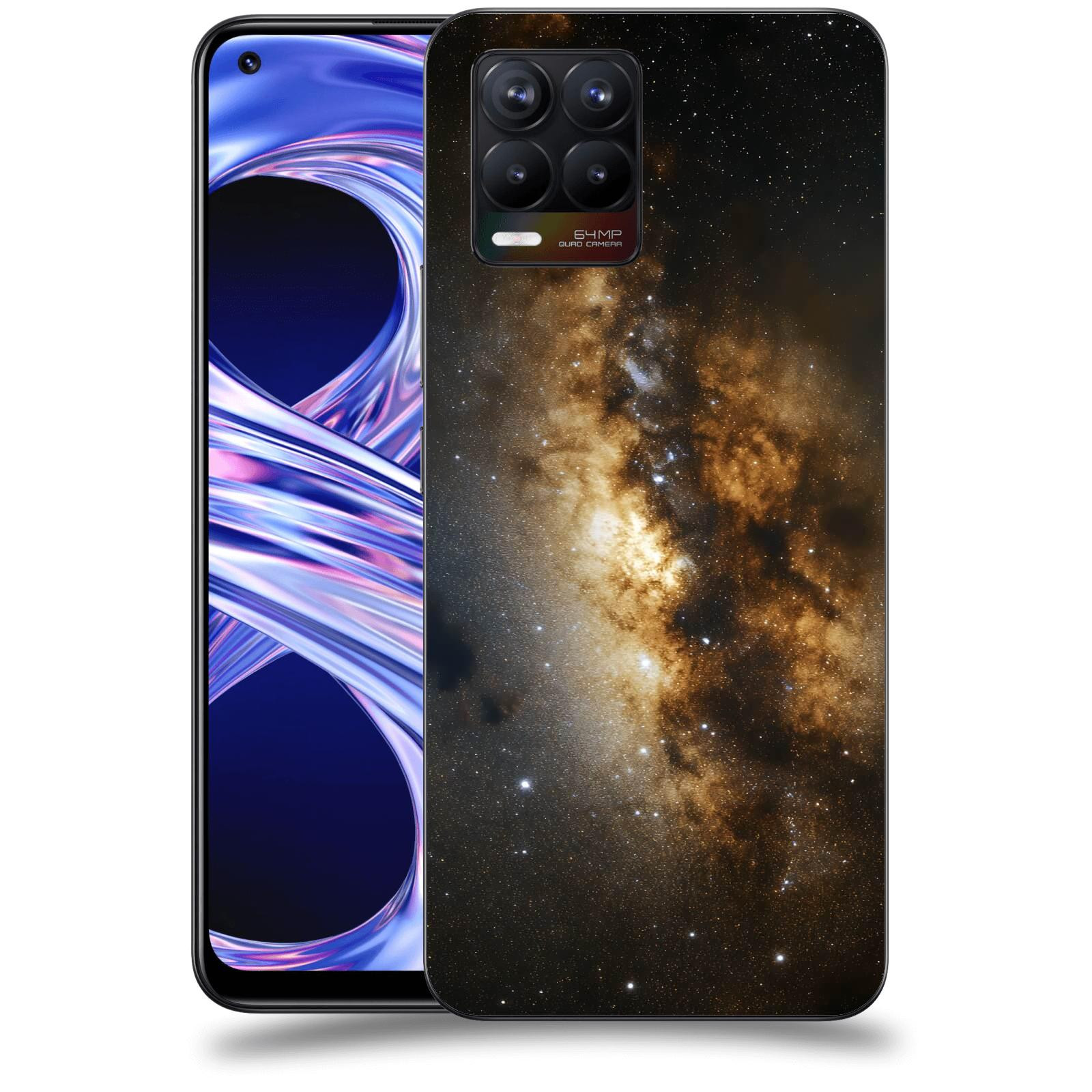 ACOVER Kryt na mobil Realme 8 - Kosmický oheň