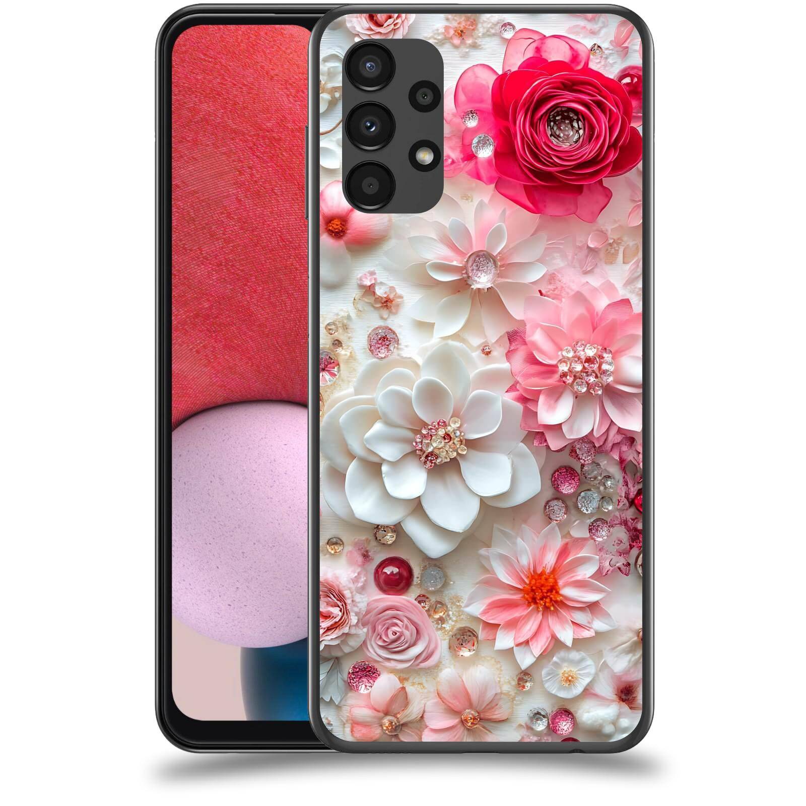 ACOVER Kryt na mobil Samsung Galaxy A13 4G A135 - Květinový luxus