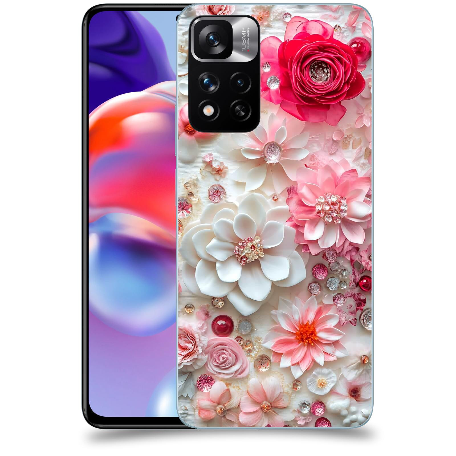 ACOVER Kryt na mobil Xiaomi Redmi Note 11 Pro+ 5G - Květinový luxus