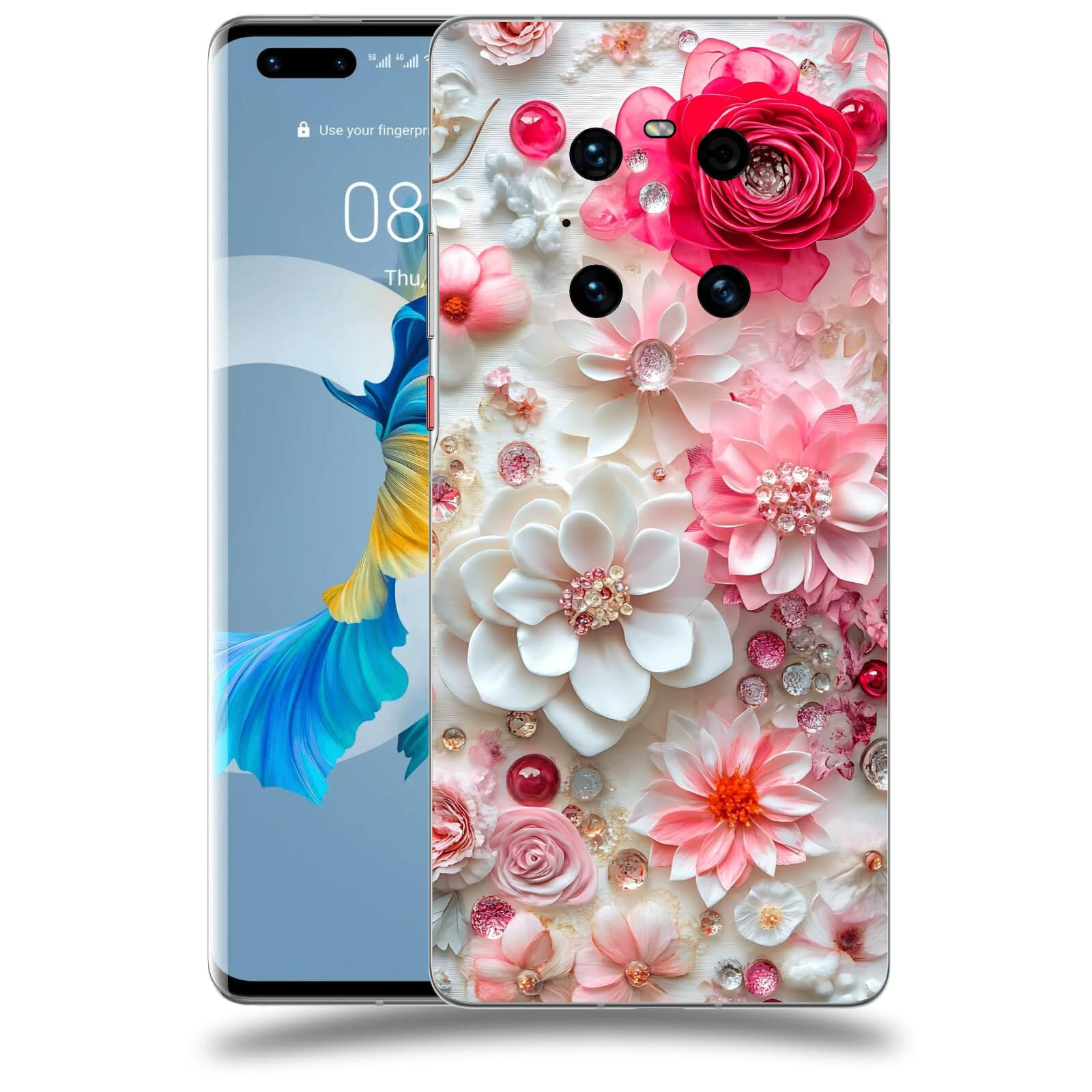 ACOVER Kryt na mobil Huawei Mate 40 Pro - Květinový luxus