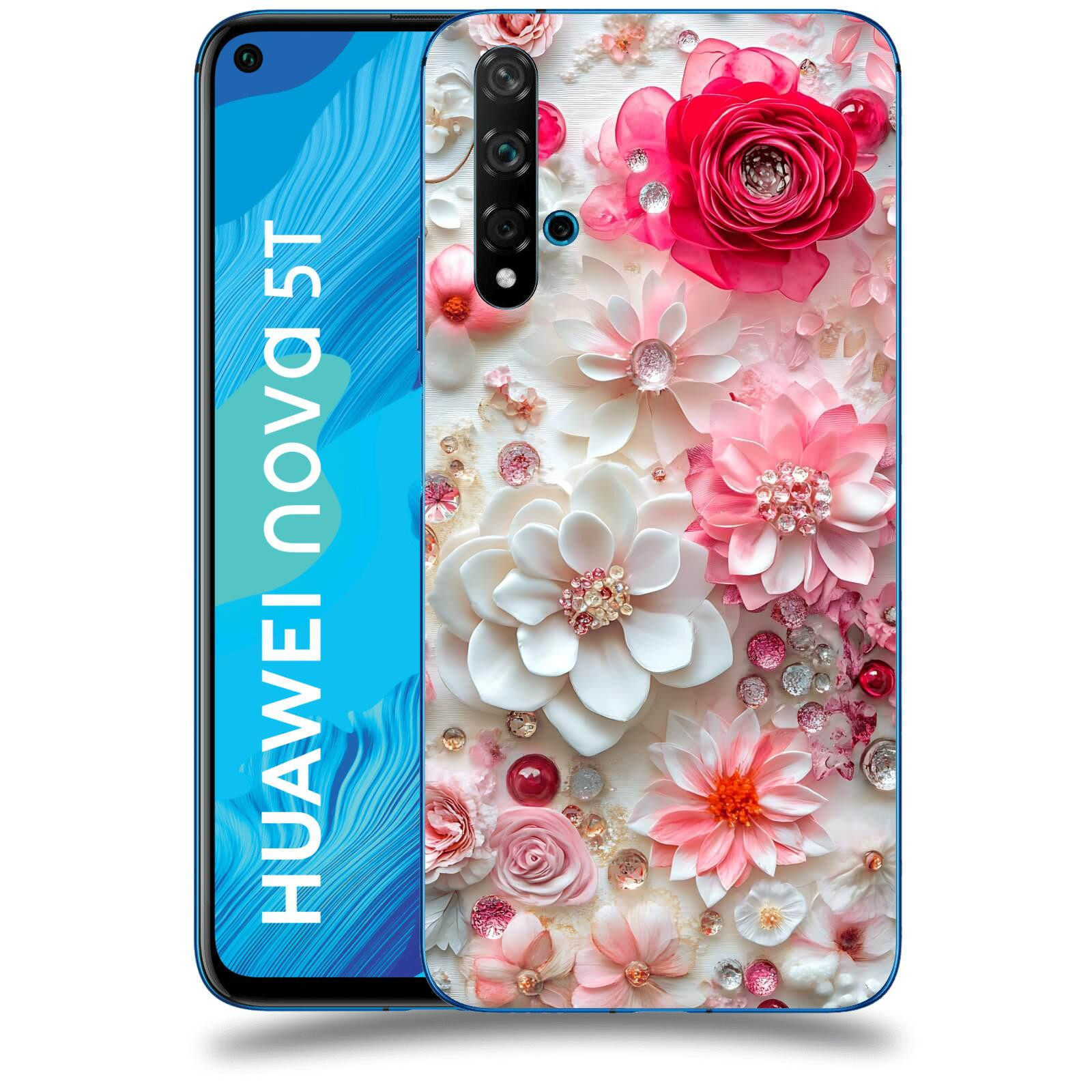 ACOVER Kryt na mobil Huawei Nova 5T - Květinový luxus