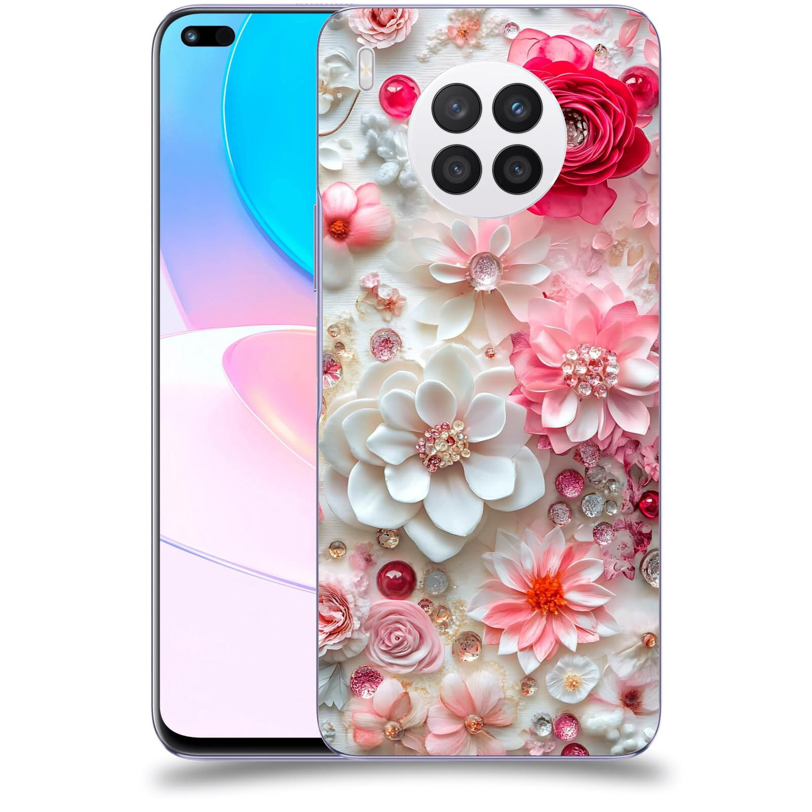 ACOVER Kryt na mobil Huawei Nova 8i - Květinový luxus
