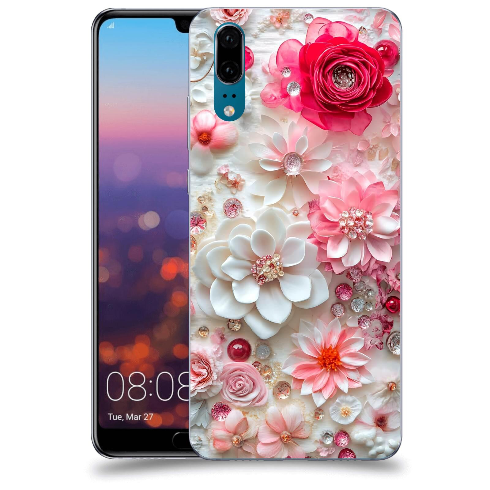 ACOVER Kryt na mobil Huawei P20 - Květinový luxus