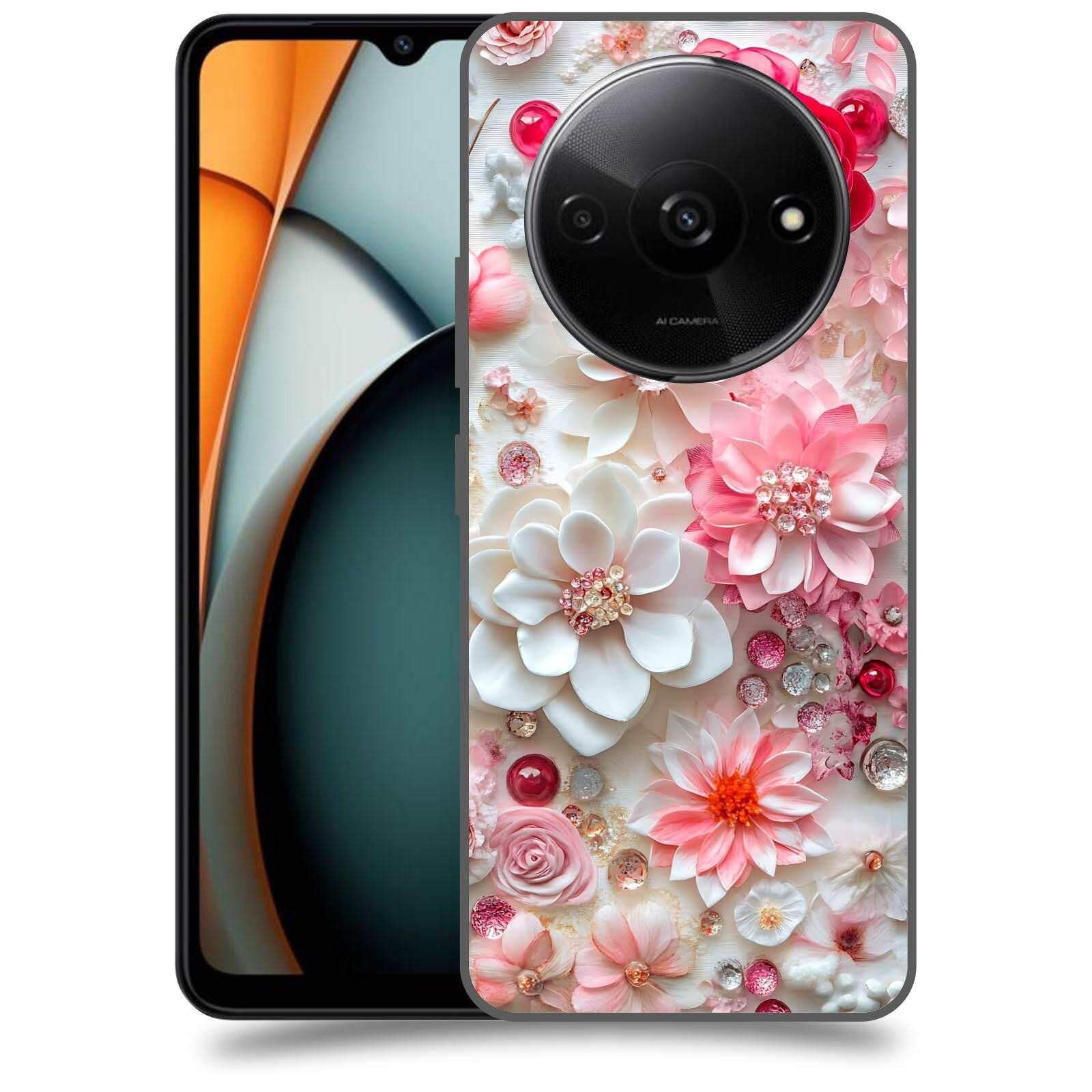 ACOVER Kryt na mobil Xiaomi Redmi A3 - Květinový luxus