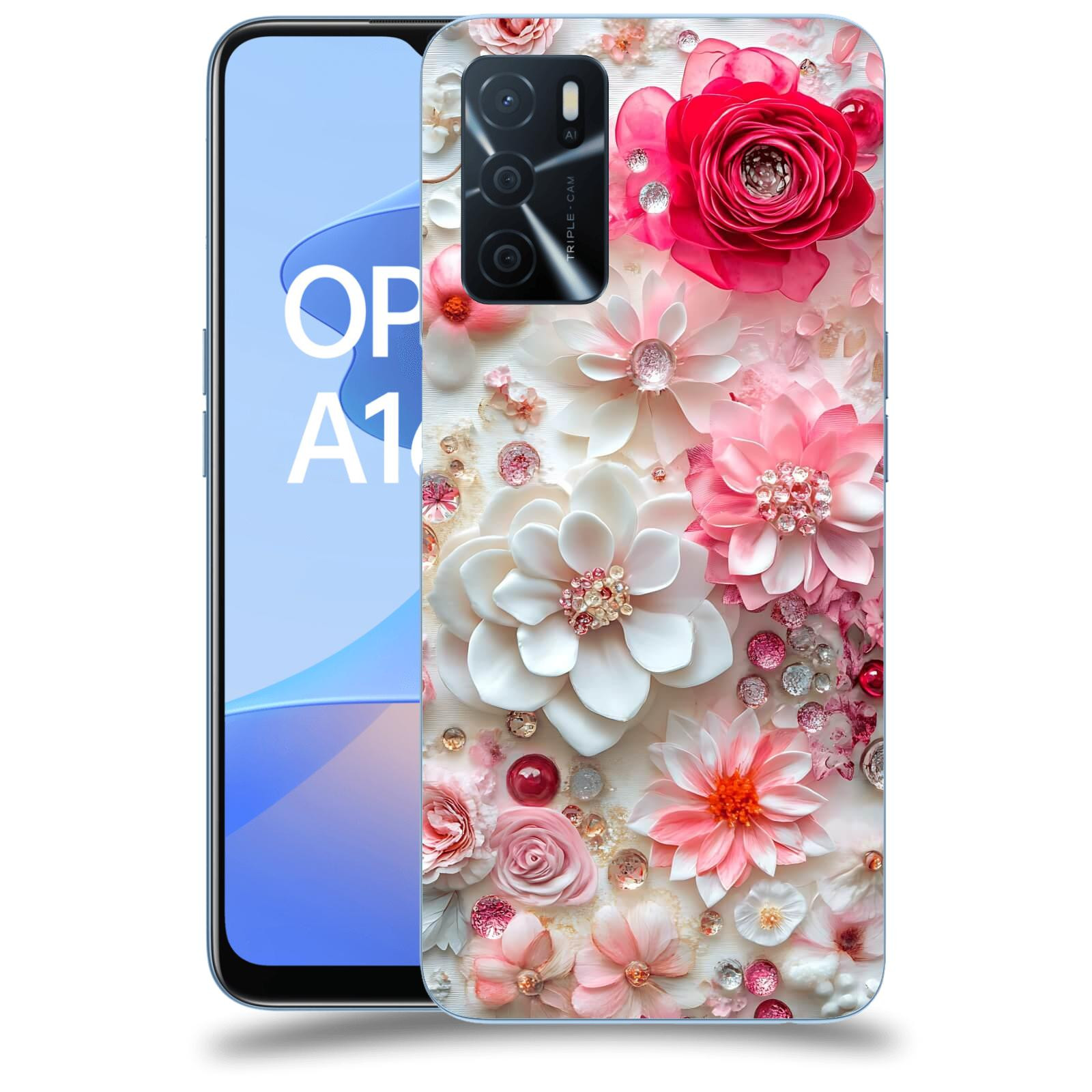 ACOVER Kryt na mobil OPPO A16s - Květinový luxus