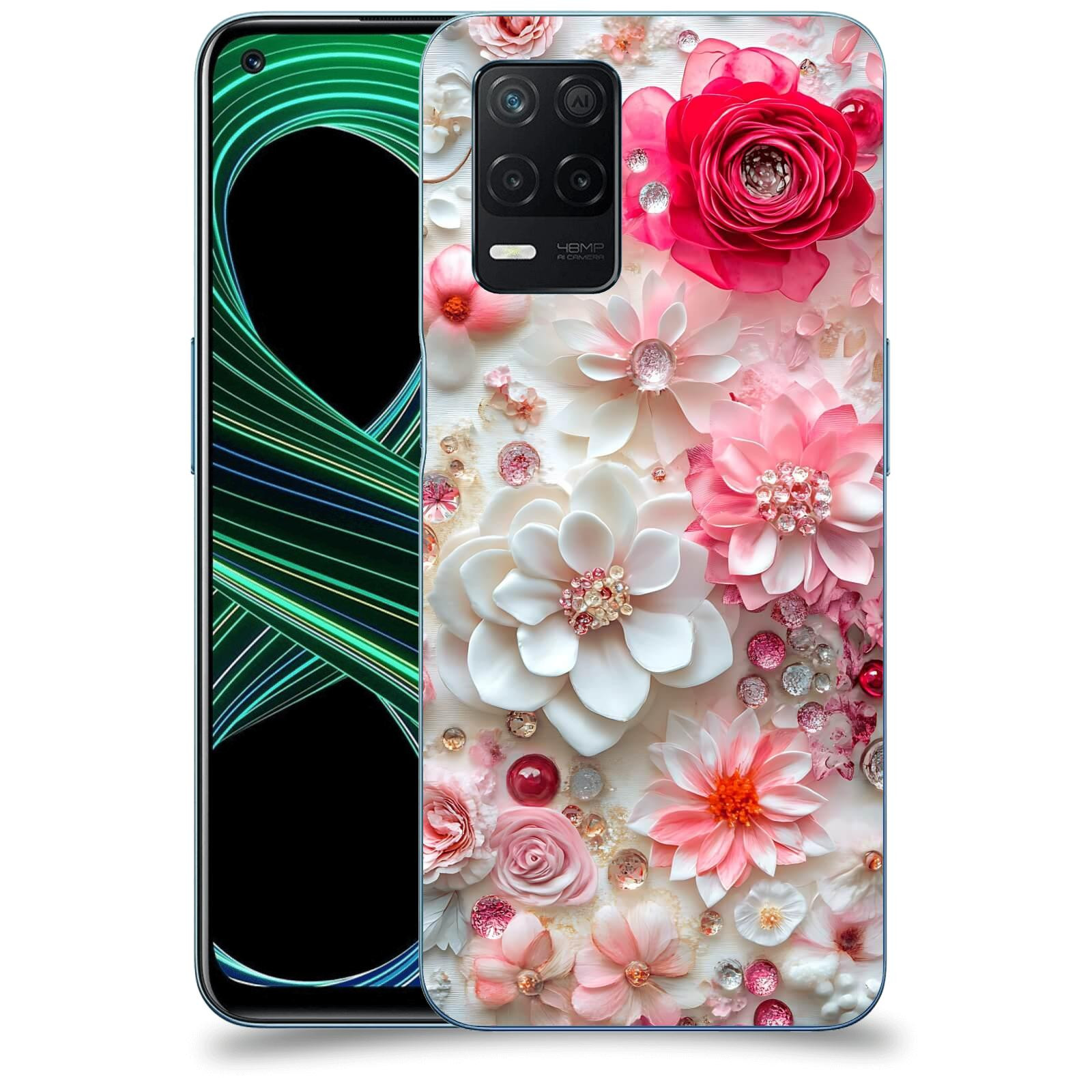 ACOVER Kryt na mobil Realme 8 5G - Květinový luxus