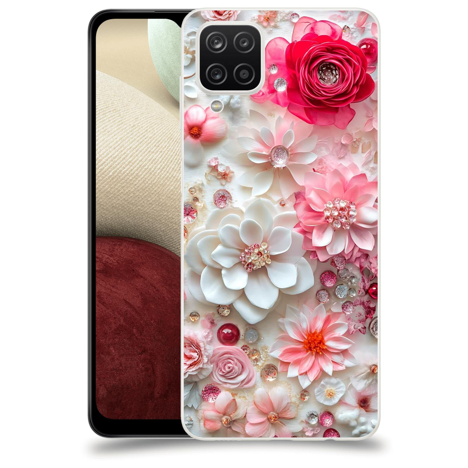 ACOVER Kryt na mobil Samsung Galaxy A12 A125F - Květinový luxus