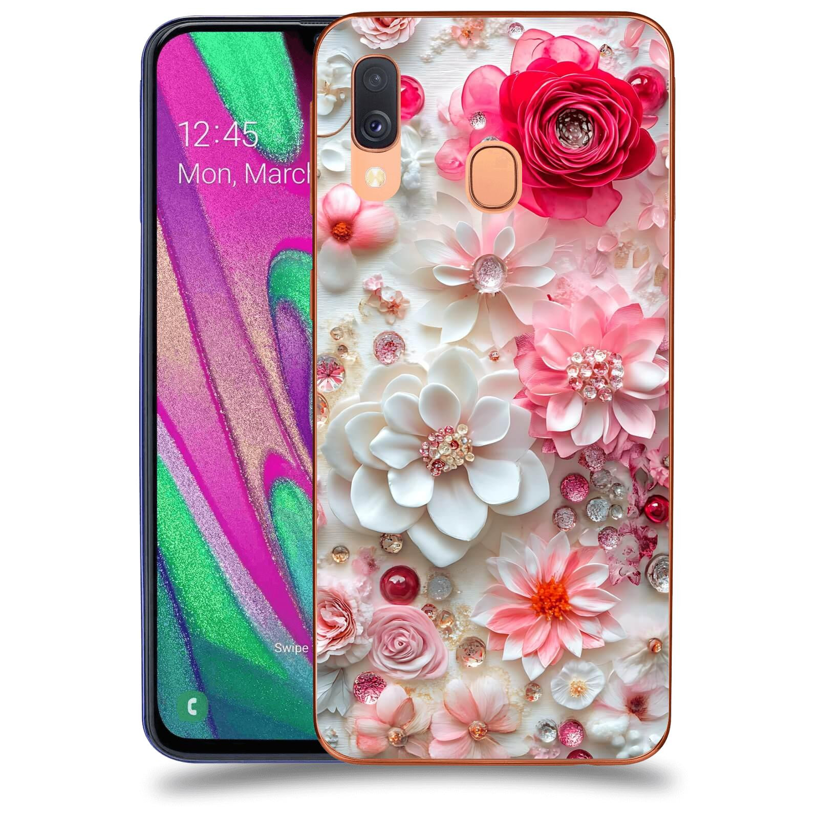 ACOVER Kryt na mobil Samsung Galaxy A40 A405F - Květinový luxus