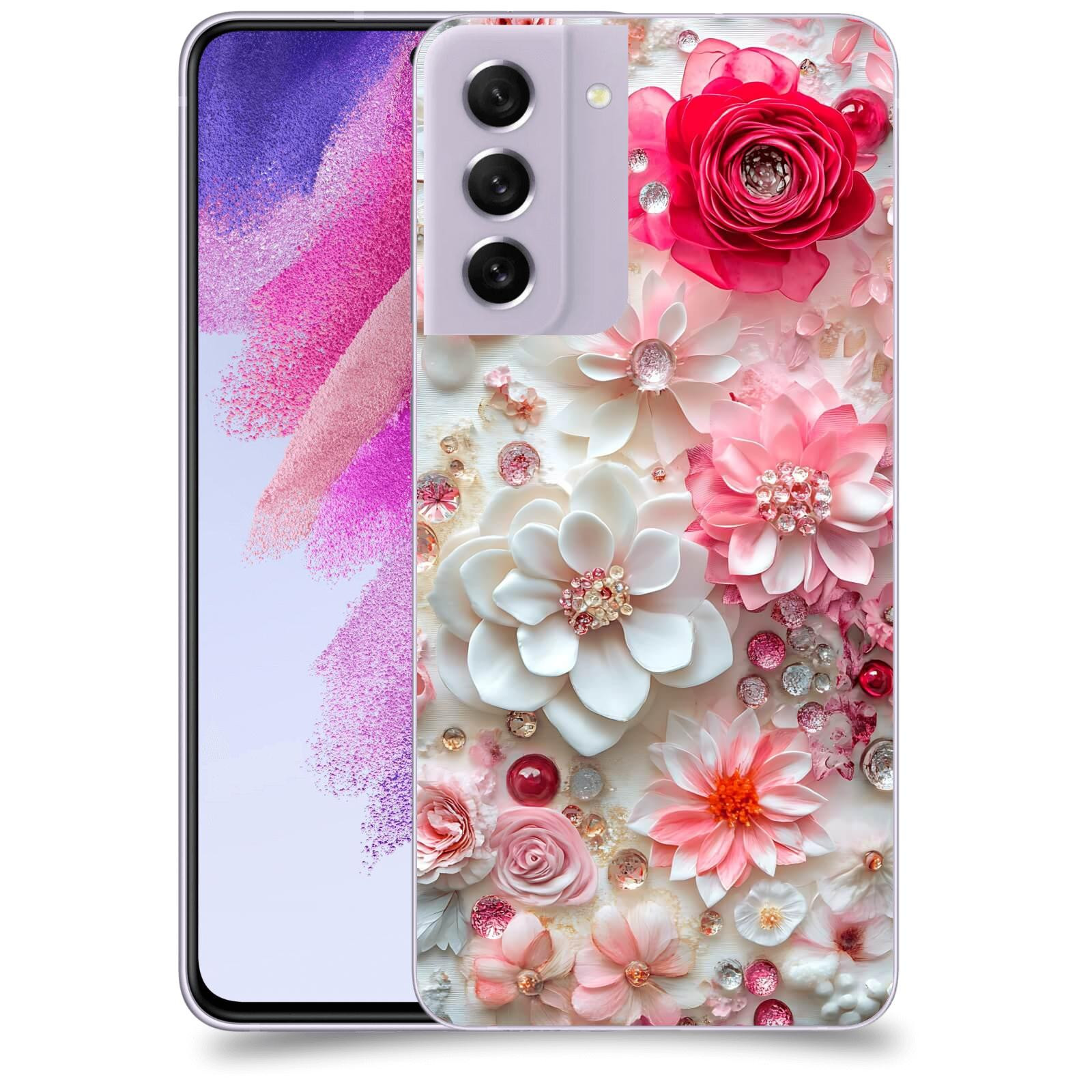 ACOVER Kryt na mobil Samsung Galaxy S21 FE 5G - Květinový luxus