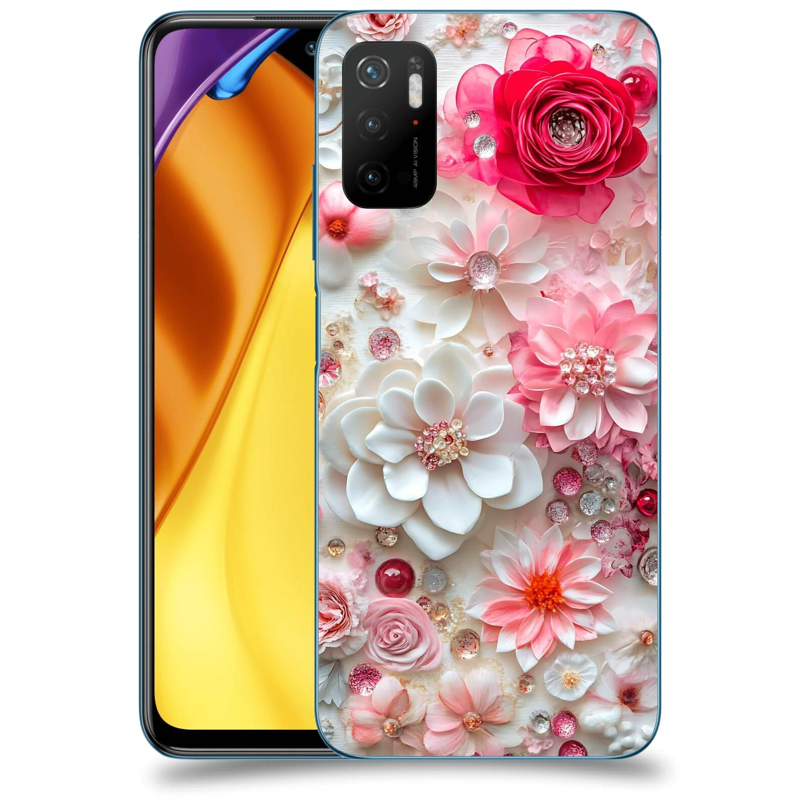 ACOVER Kryt na mobil Xiaomi Poco M3 Pro 5G - Květinový luxus