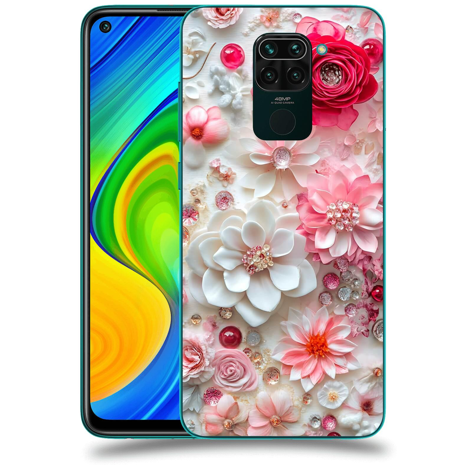 ACOVER Kryt na mobil Xiaomi Redmi Note 9 - Květinový luxus