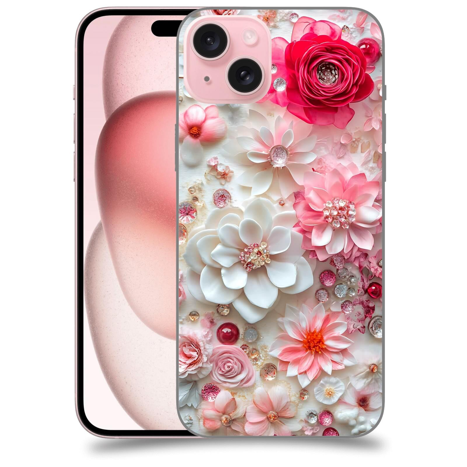 ACOVER Kryt na mobil Apple iPhone 15 plus - Květinový luxus