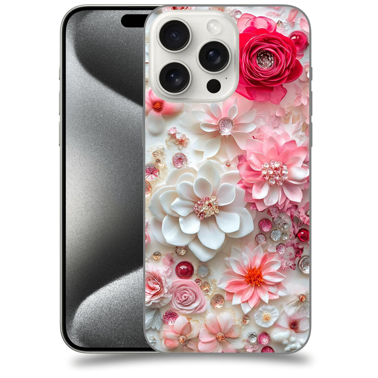 ACOVER Kryt na mobil Apple iPhone 15 pro max - Květinový luxus