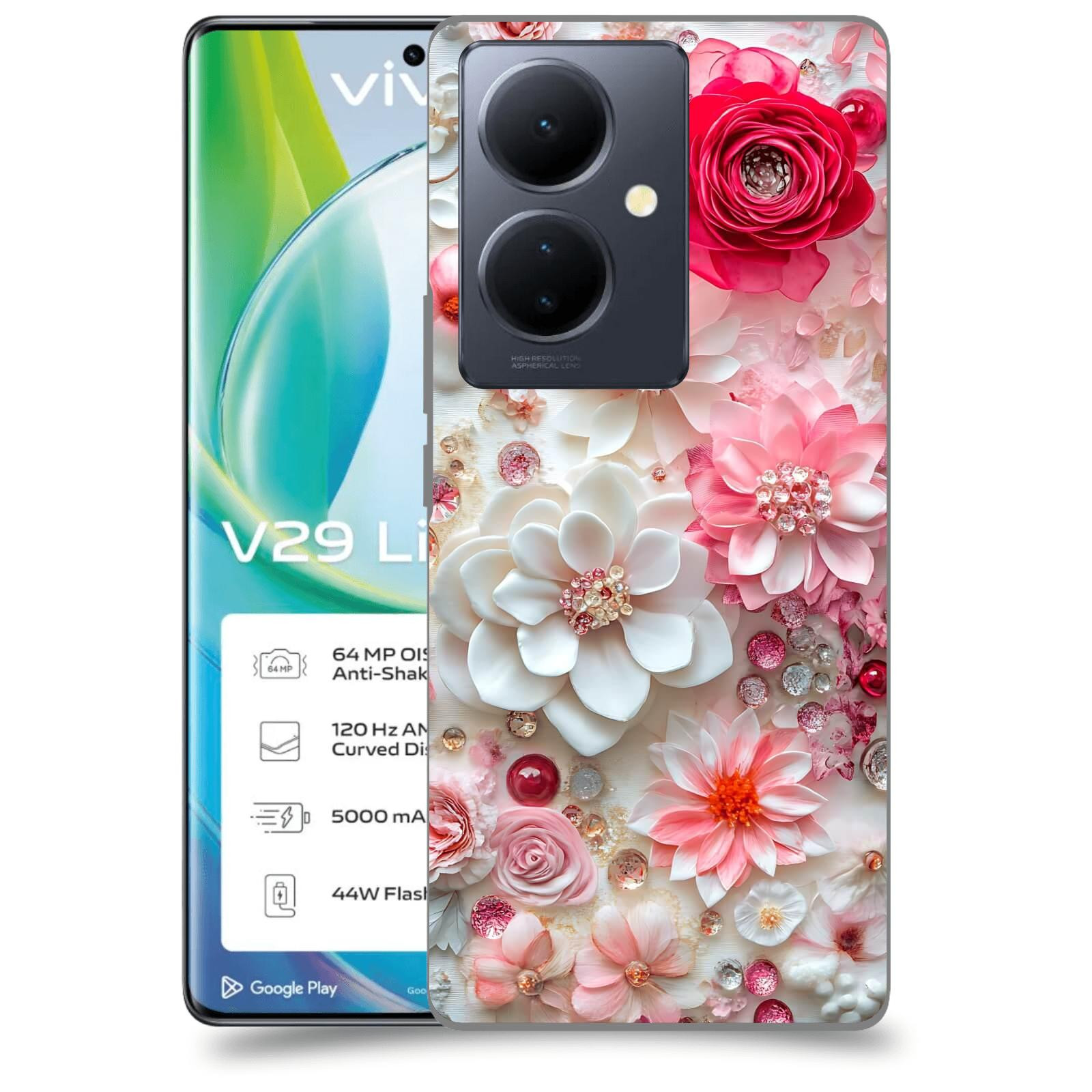 ACOVER Kryt na mobil VIVO V29 Lite 5G - Květinový luxus