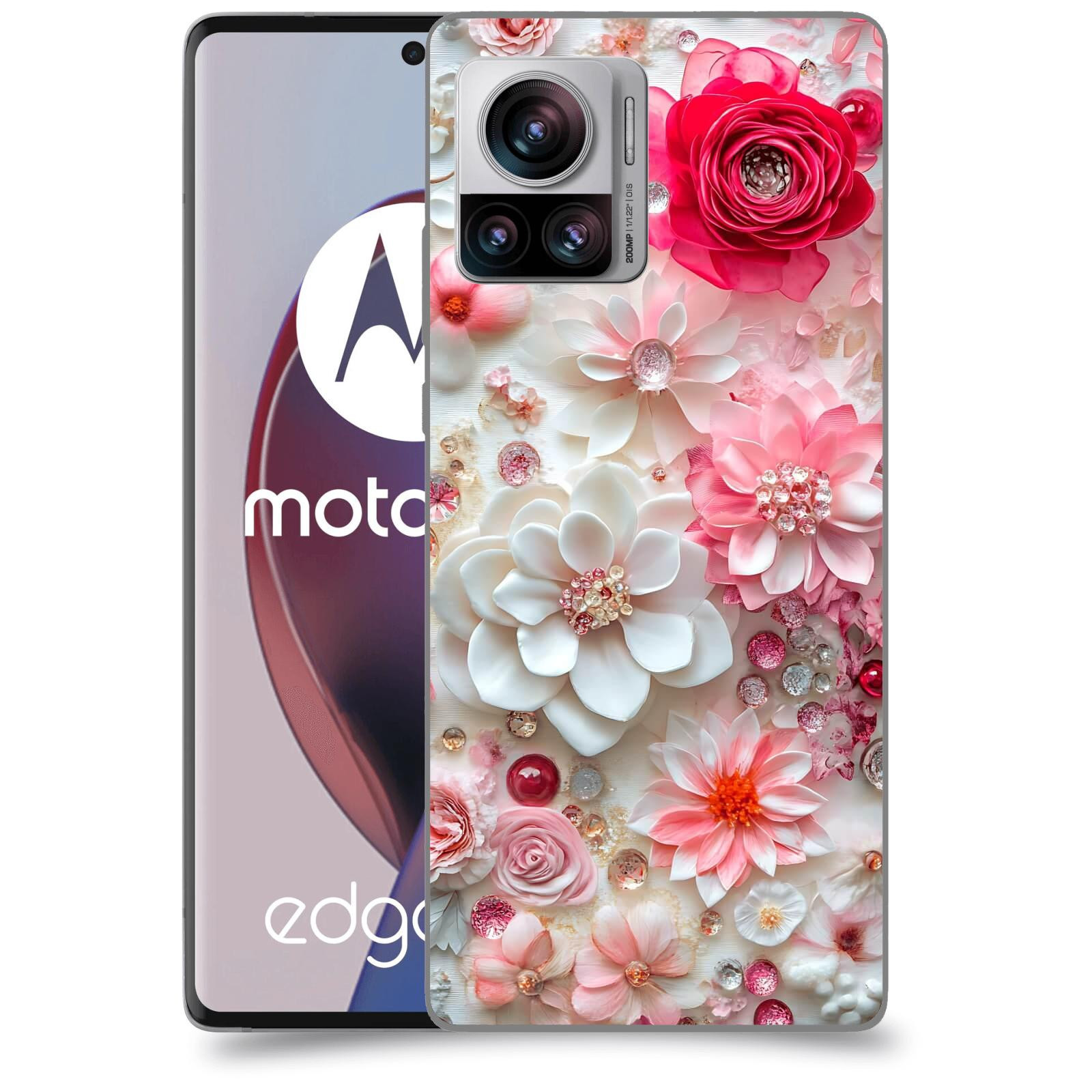 ACOVER Kryt na mobil Motorola Edge 30 Ultra - Květinový luxus
