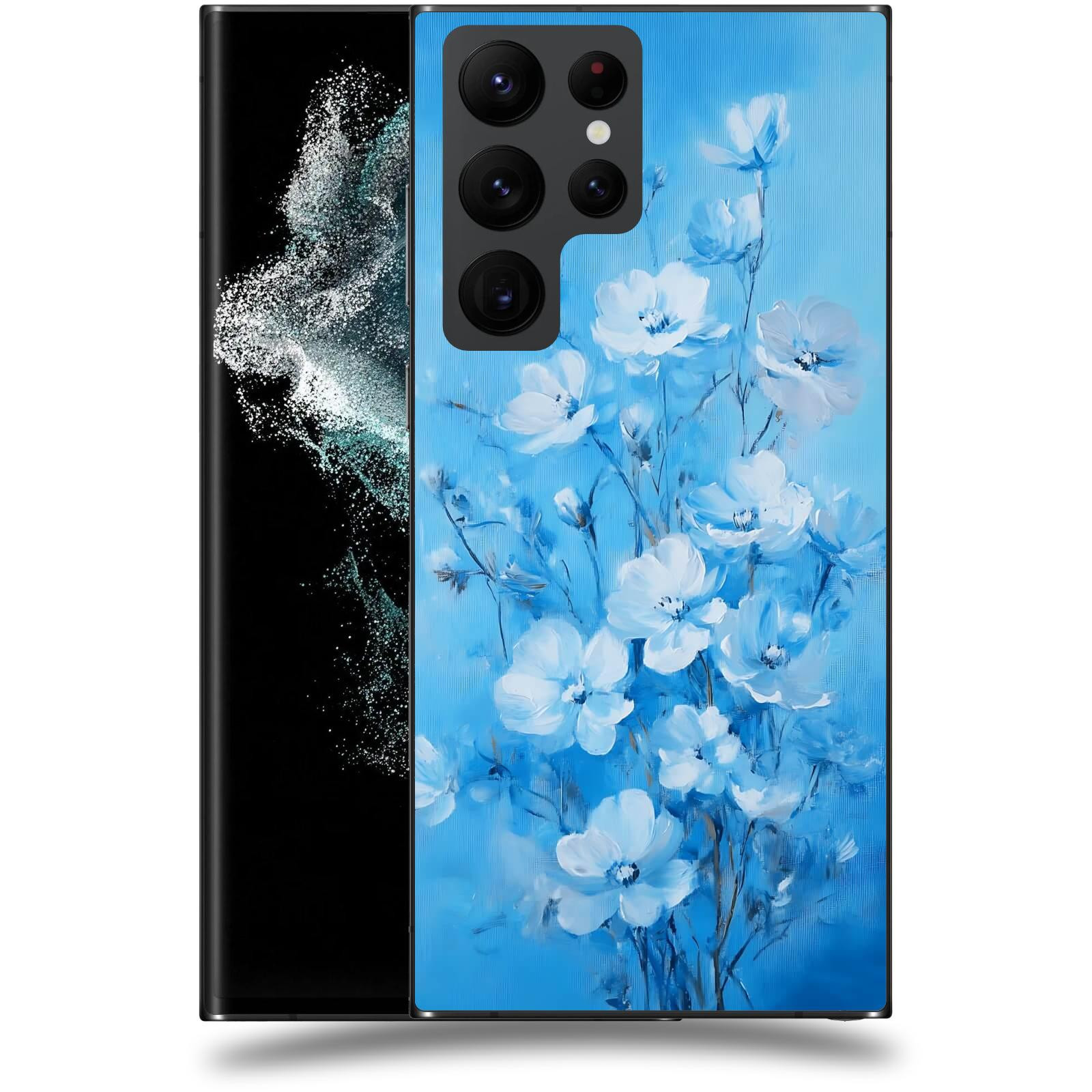 ACOVER Kryt na mobil Samsung Galaxy S22 Ultra 5G - Modrá ilustrace