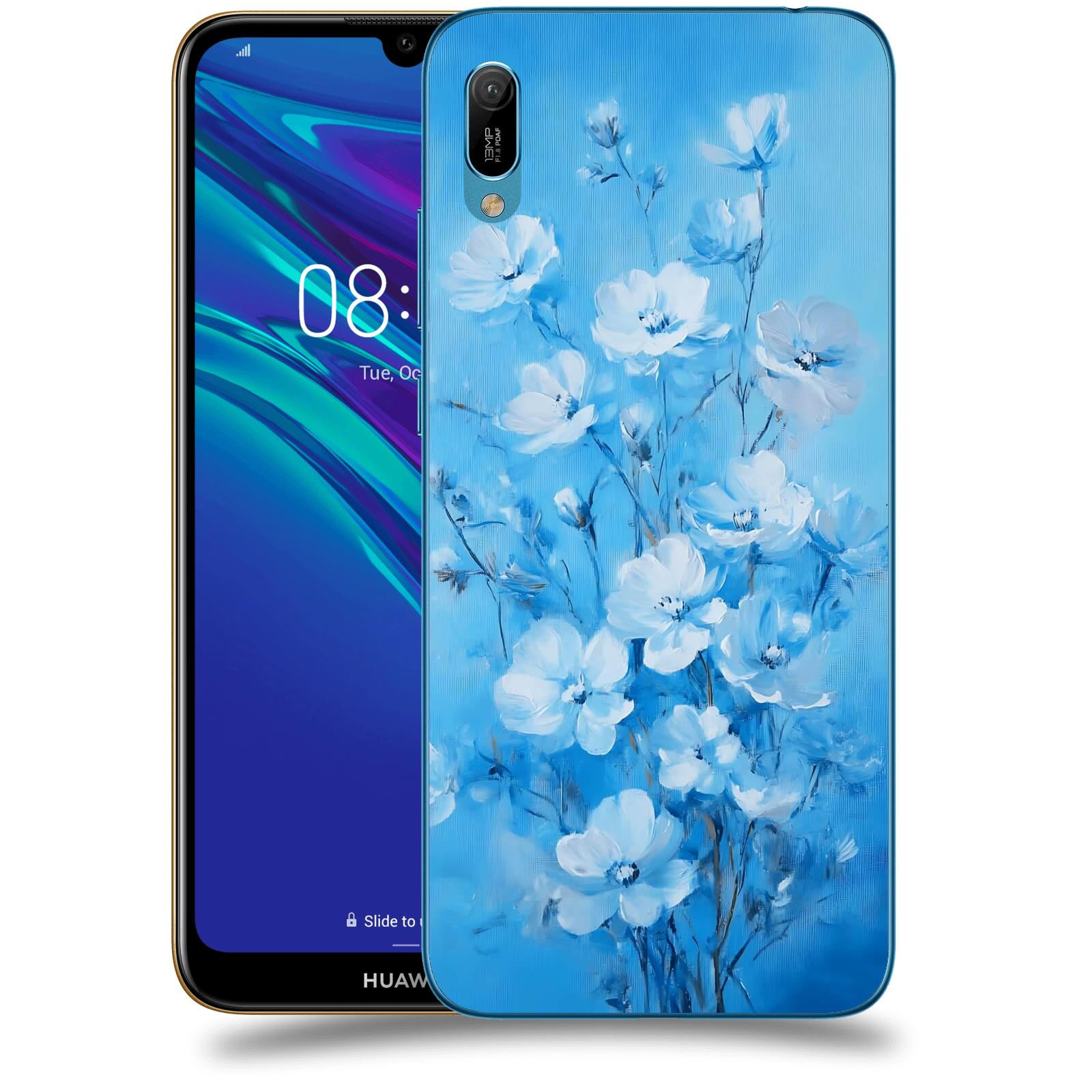 ACOVER Kryt na mobil Huawei Y6 2019 - Modrá ilustrace