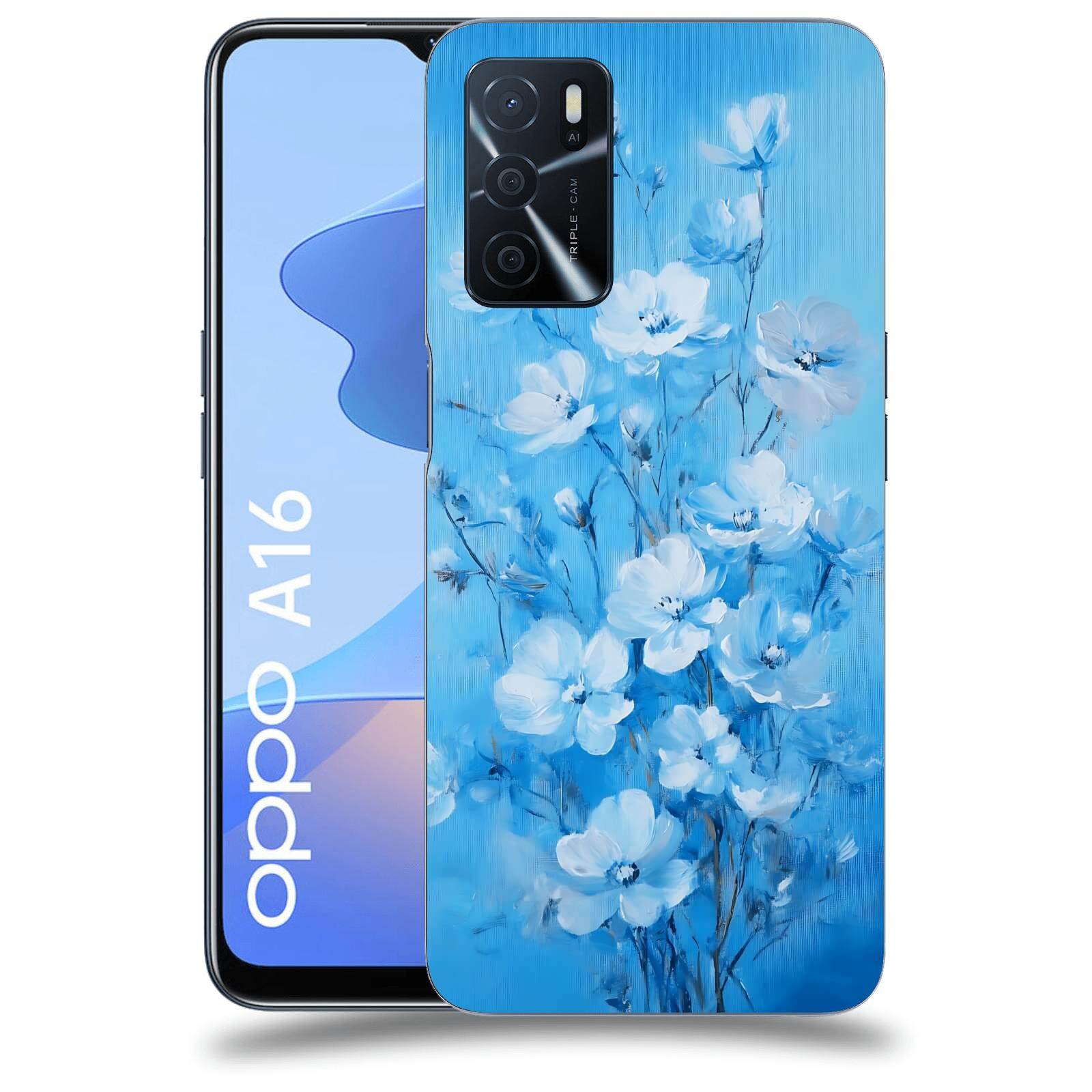 ACOVER Kryt na mobil OPPO A16 - Modrá ilustrace