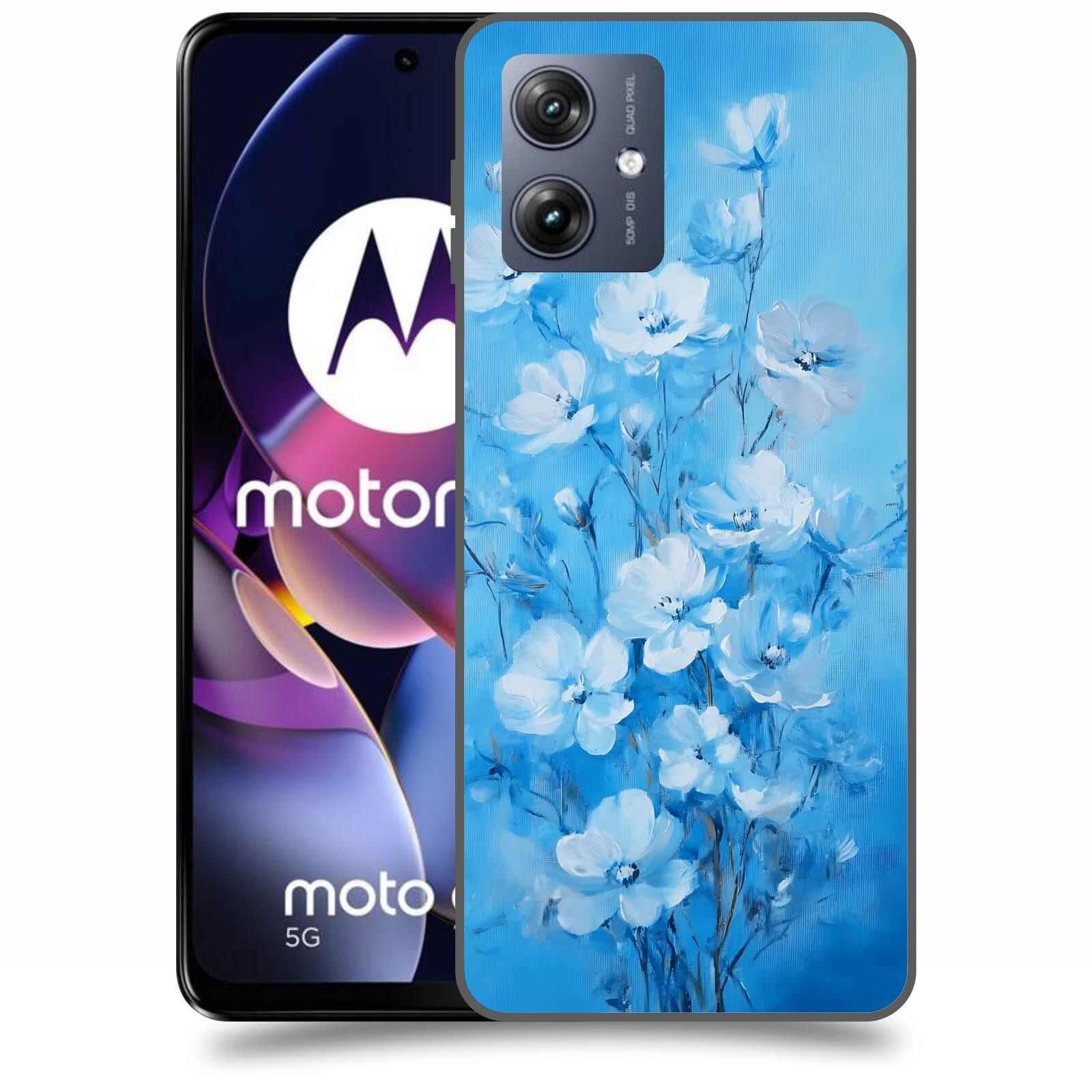 ACOVER Kryt na mobil Motorola Moto G54 5G - Modrá ilustrace