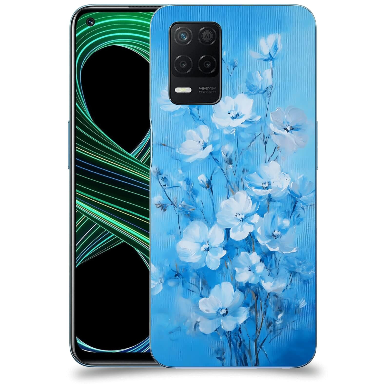 ACOVER Kryt na mobil Realme 8 5G - Modrá ilustrace