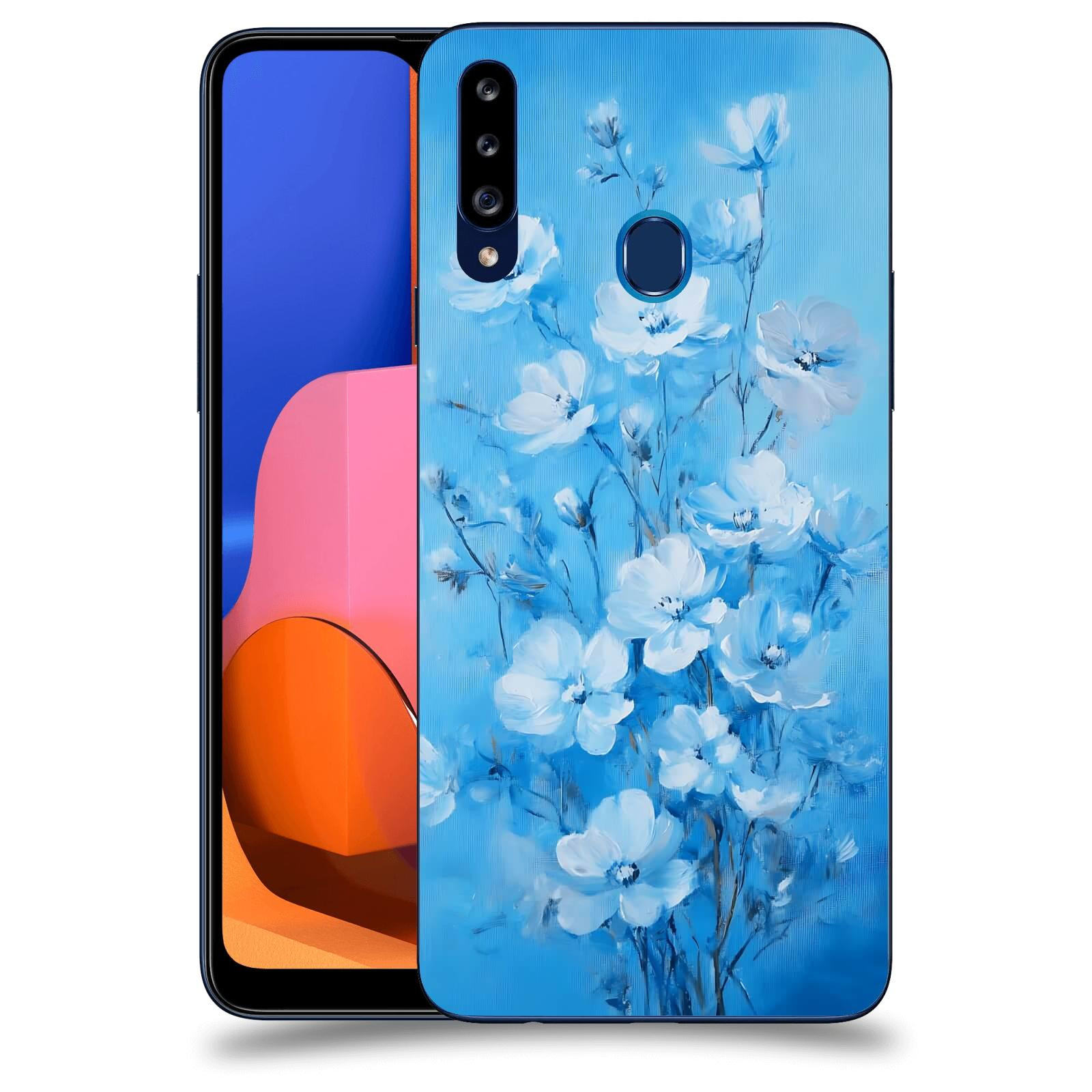 ACOVER Kryt na mobil Samsung Galaxy A20s - Modrá ilustrace