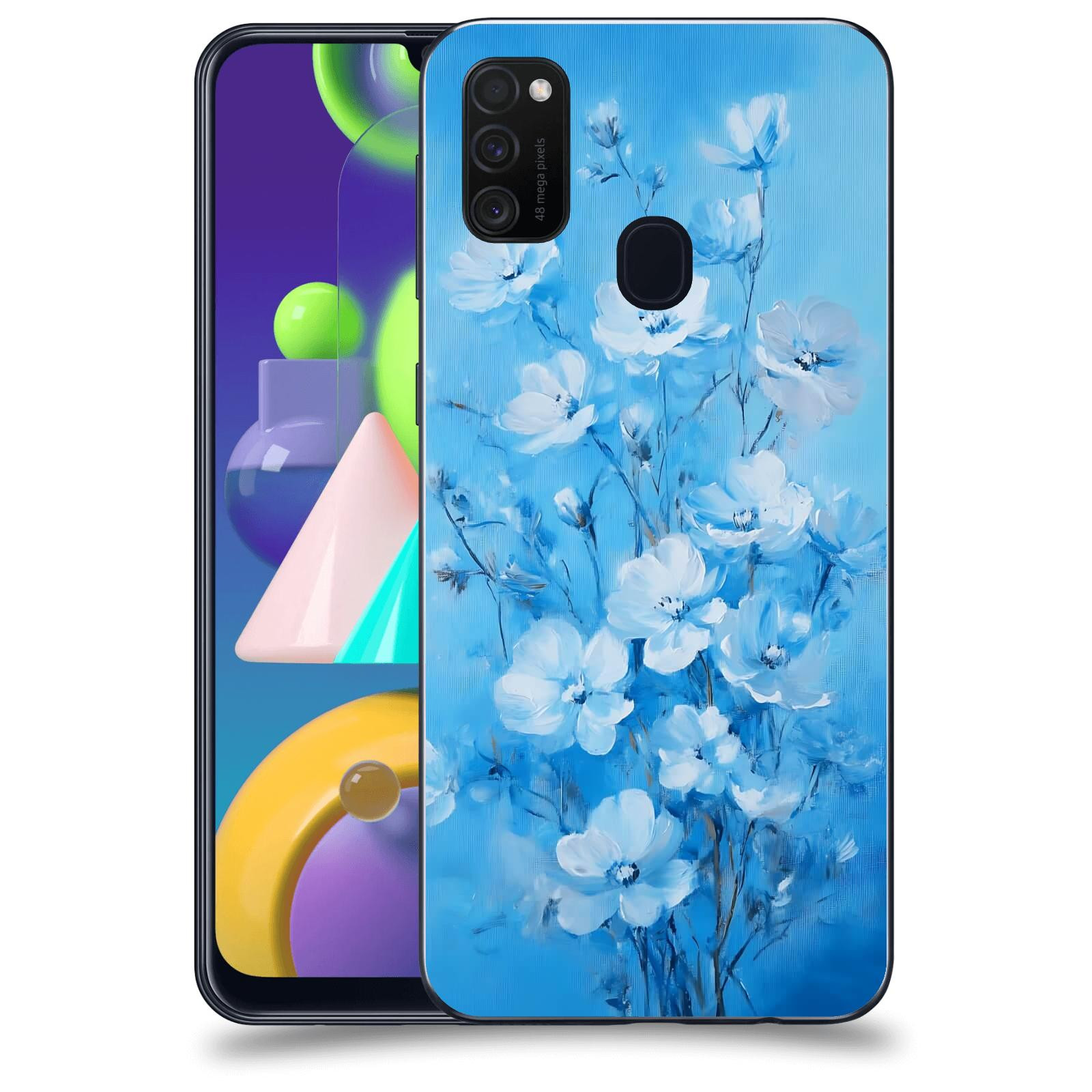 ACOVER Kryt na mobil Samsung Galaxy M21 M215F - Modrá ilustrace