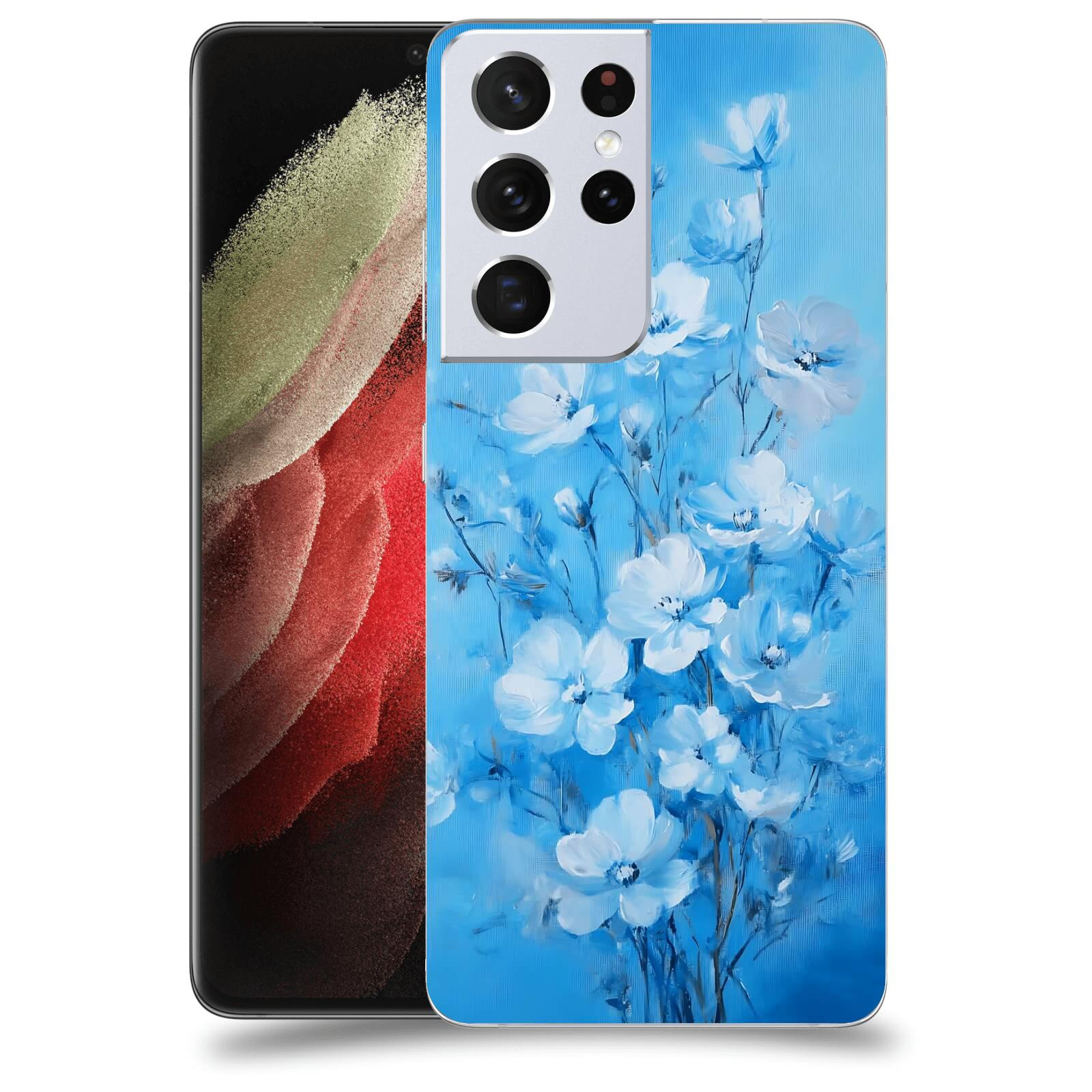 ACOVER Kryt na mobil Samsung Galaxy S21 Ultra 5G G998B - Modrá ilustrace
