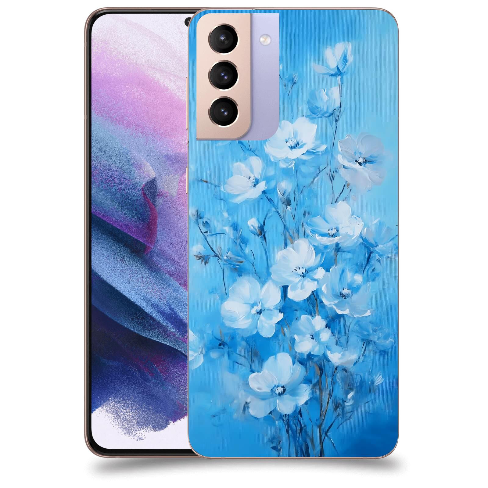 ACOVER Kryt na mobil Samsung Galaxy S21+ G996F - Modrá ilustrace