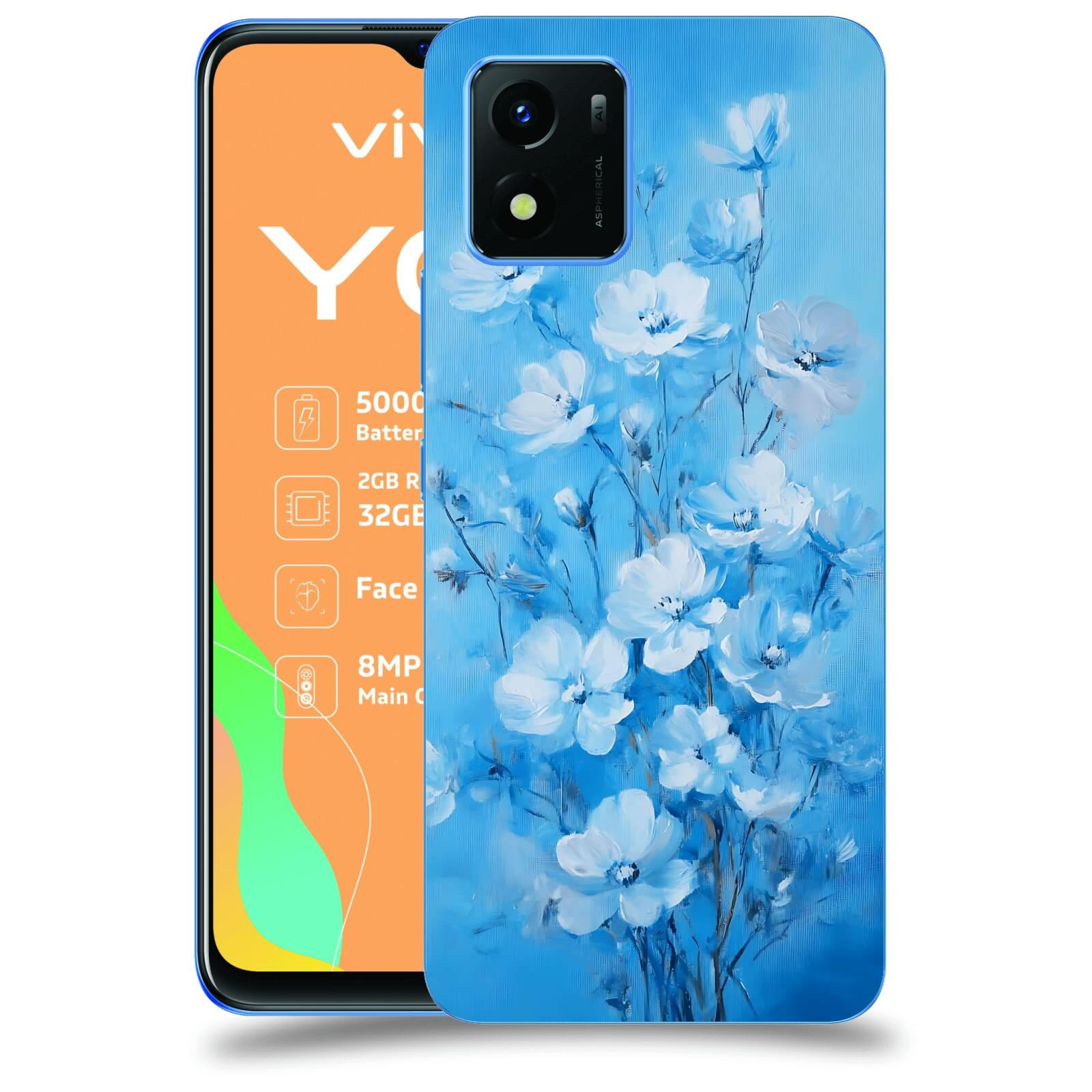 ACOVER Kryt na mobil Vivo Y01 - Modrá ilustrace