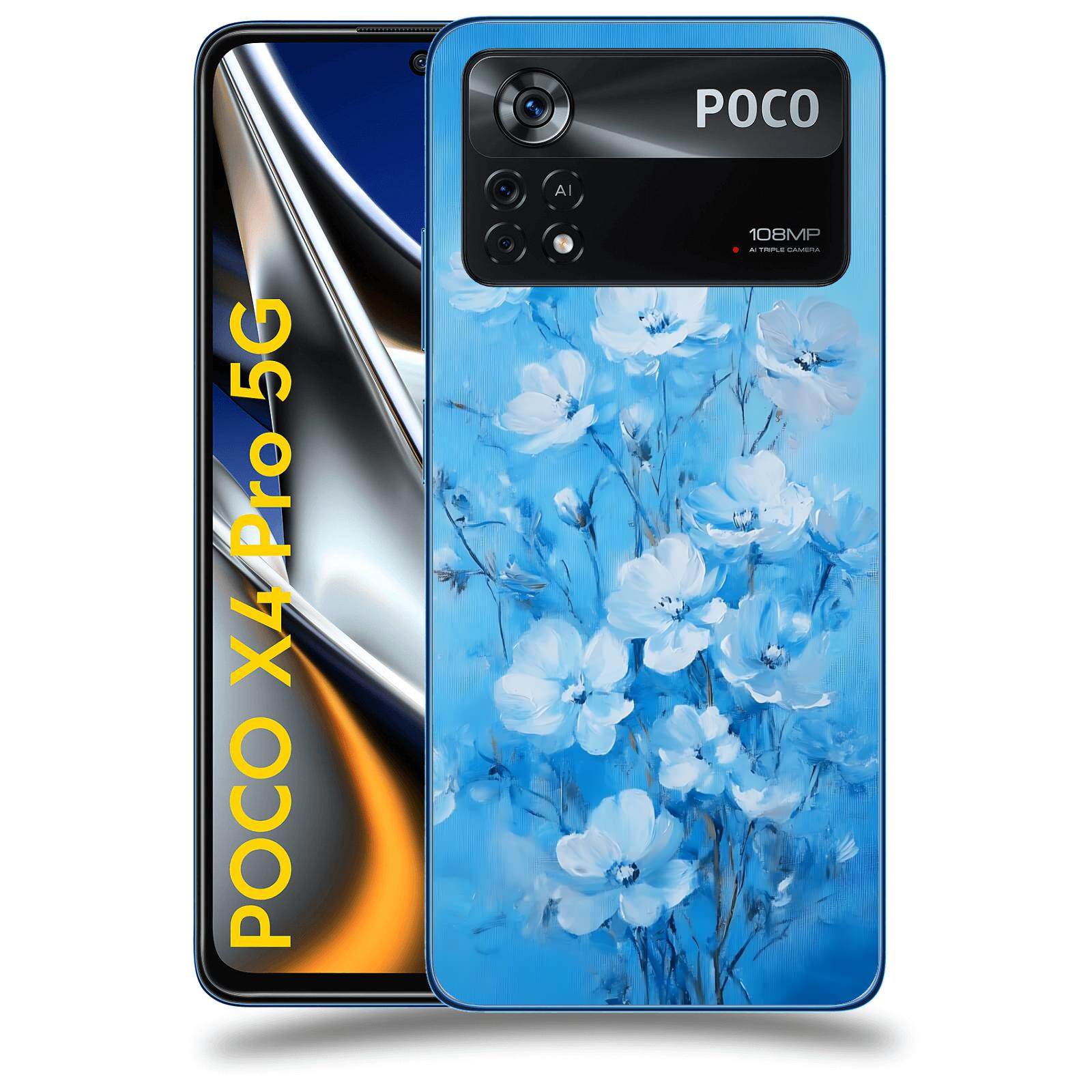 ACOVER Kryt na mobil Xiaomi Poco X4 Pro 5G - Modrá ilustrace