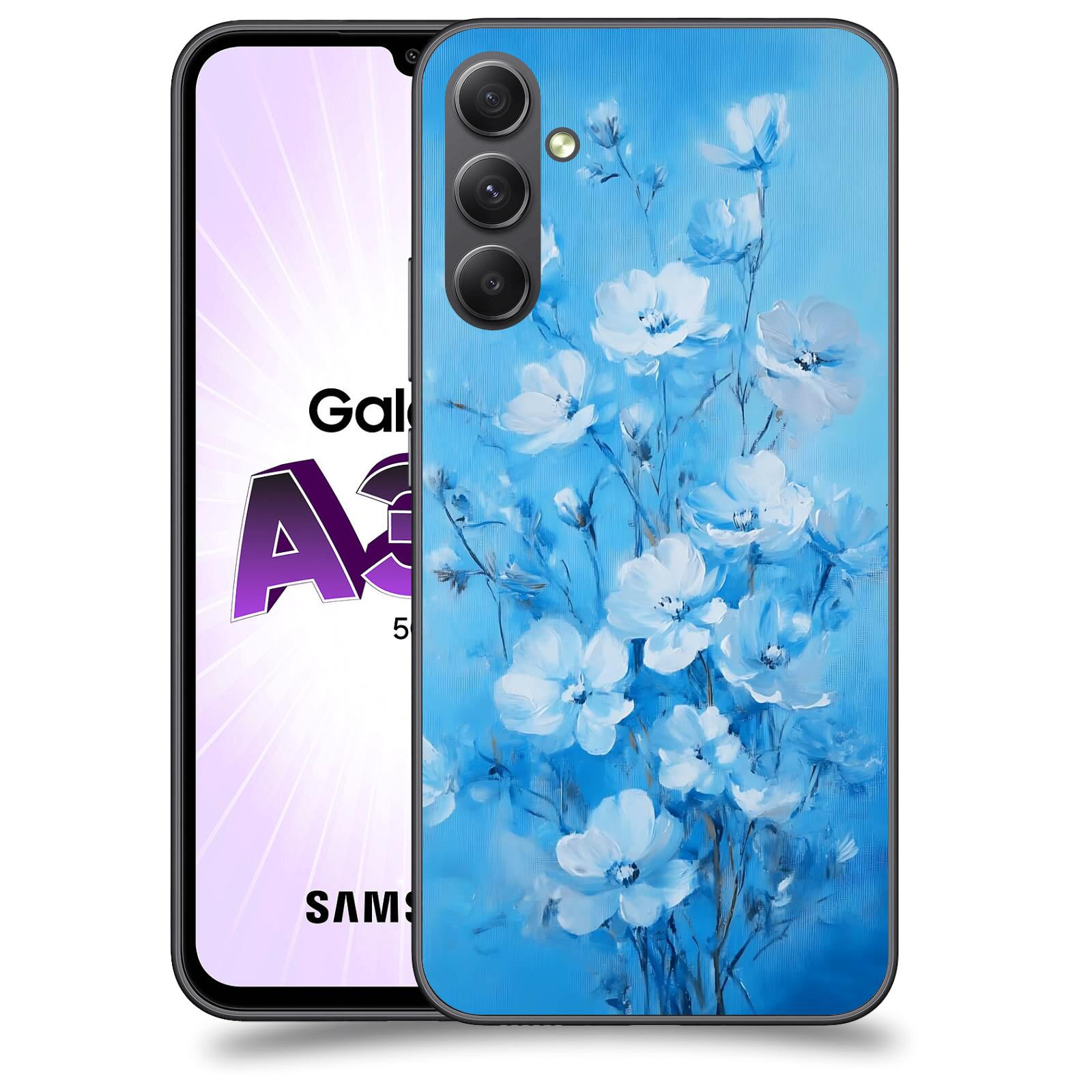 ACOVER Kryt na mobil Samsung Galaxy A34 - Modrá ilustrace