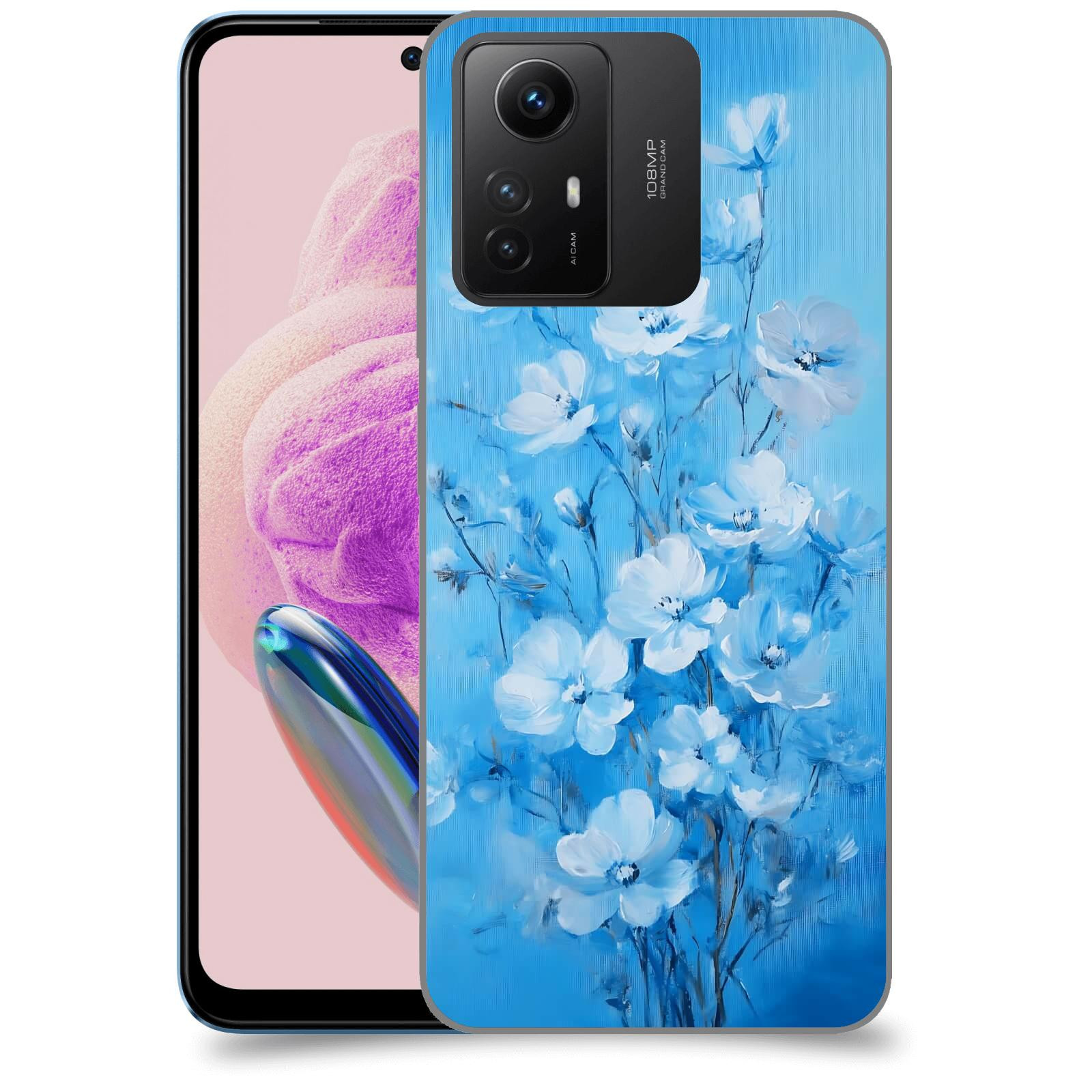 ACOVER Kryt na mobil Xiaomi Redmi Note 12S - Modrá ilustrace